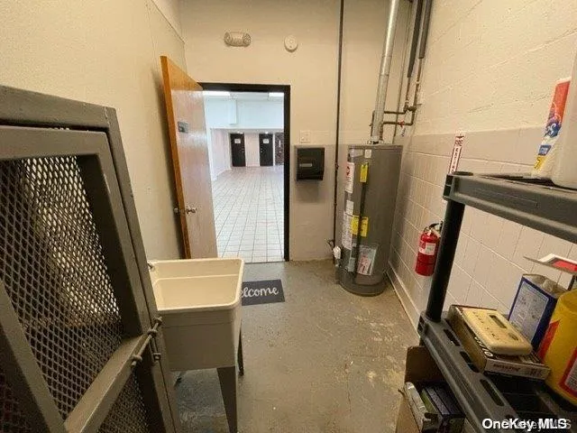 Utilities featuring water heater Utilities featuring water heater