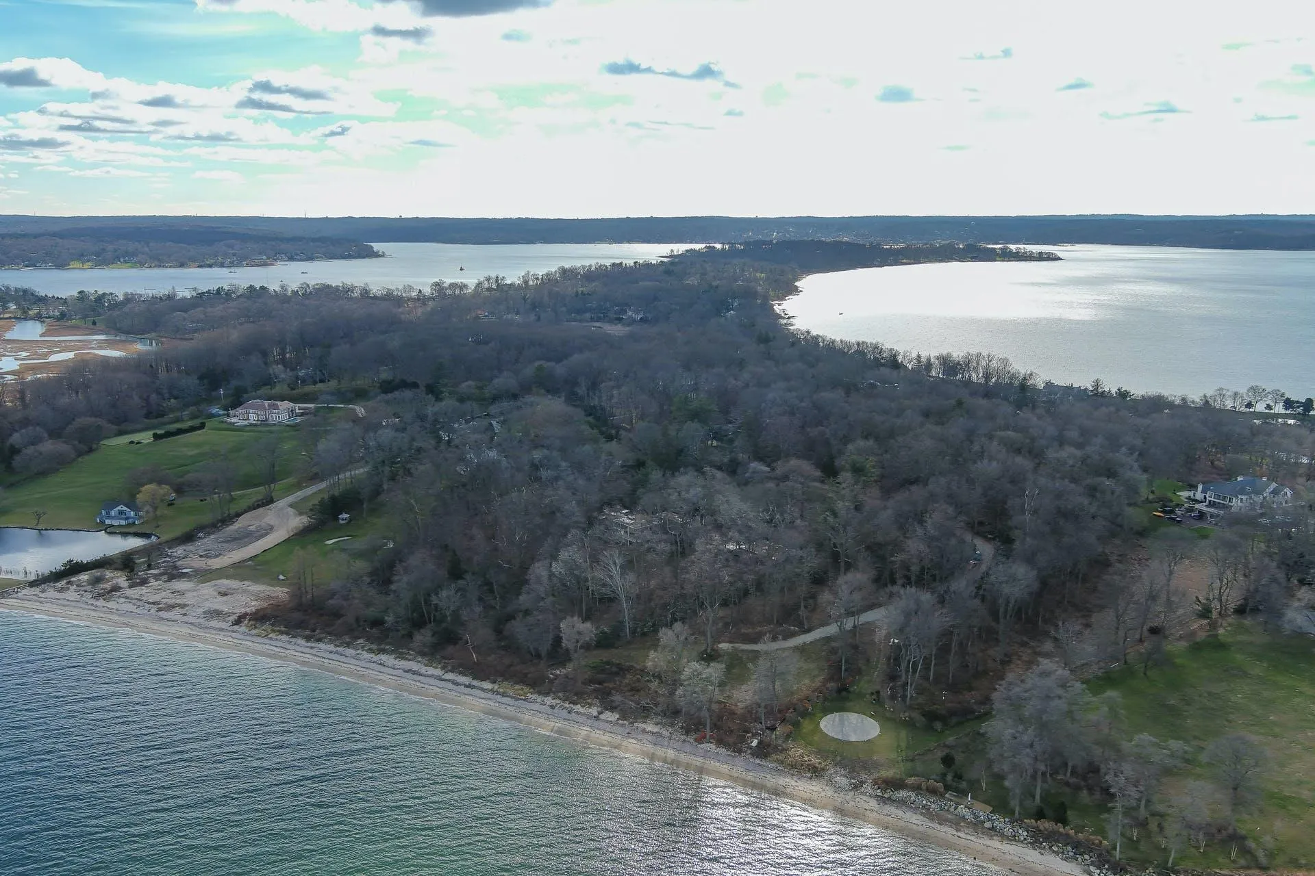 View of property location with a large body of water and a forest View of property location with a large body of water and a forest