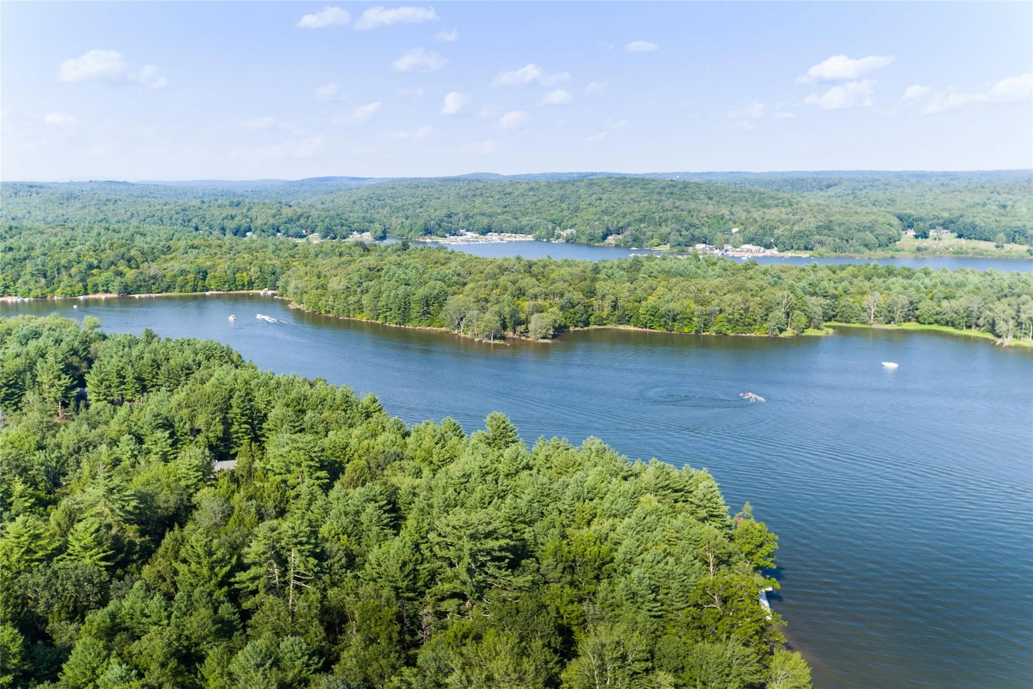 Drone / aerial view of a large body of water Drone / aerial view of a large body of water