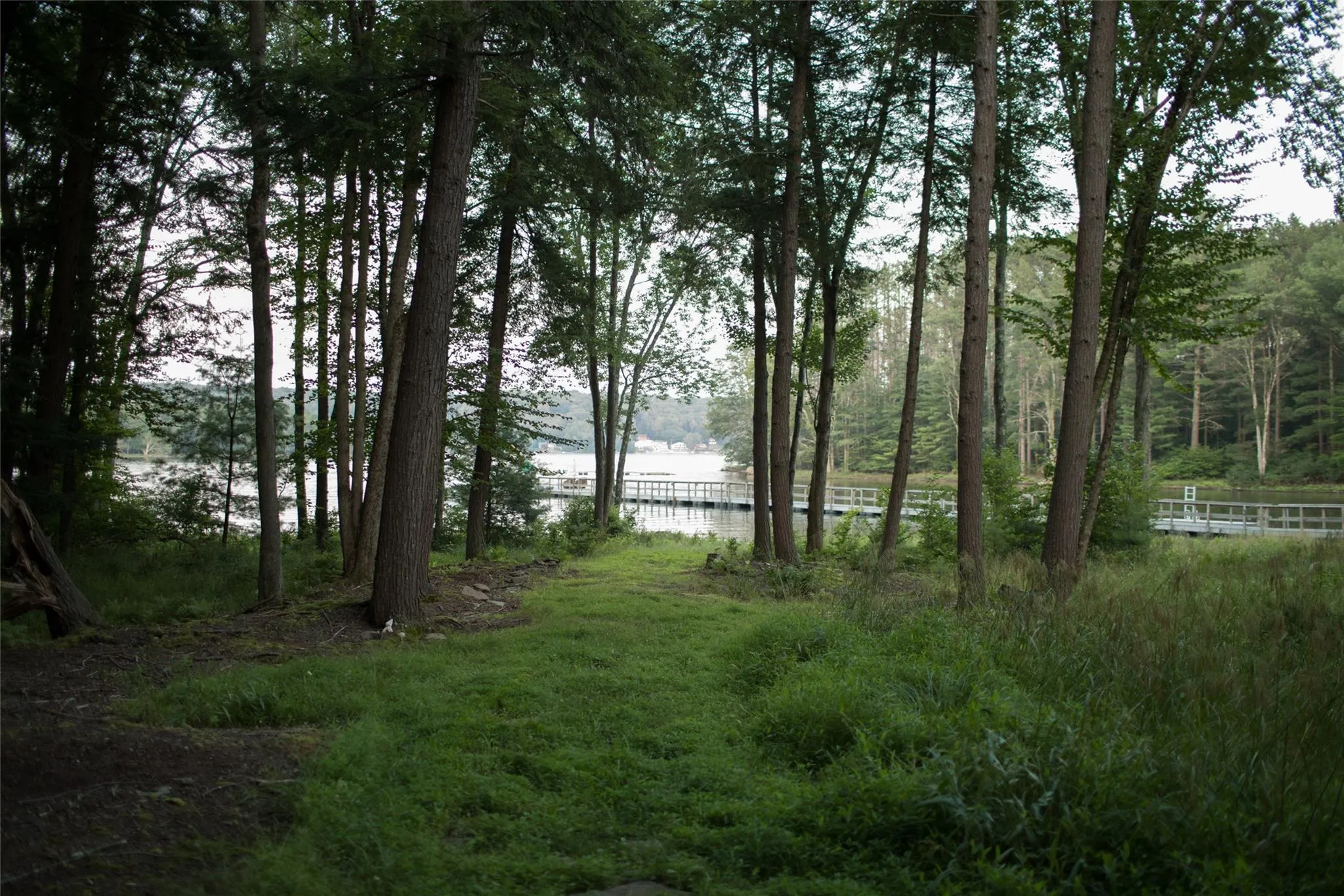 View of yard with a water view and a wooded view View of yard with a water view and a wooded view