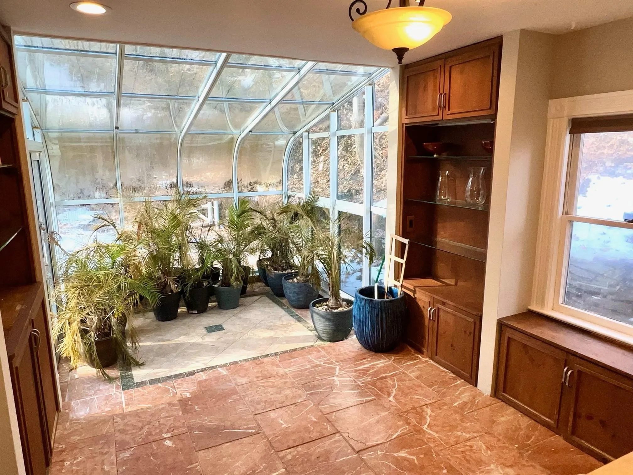 View of unfurnished sunroom View of unfurnished sunroom
