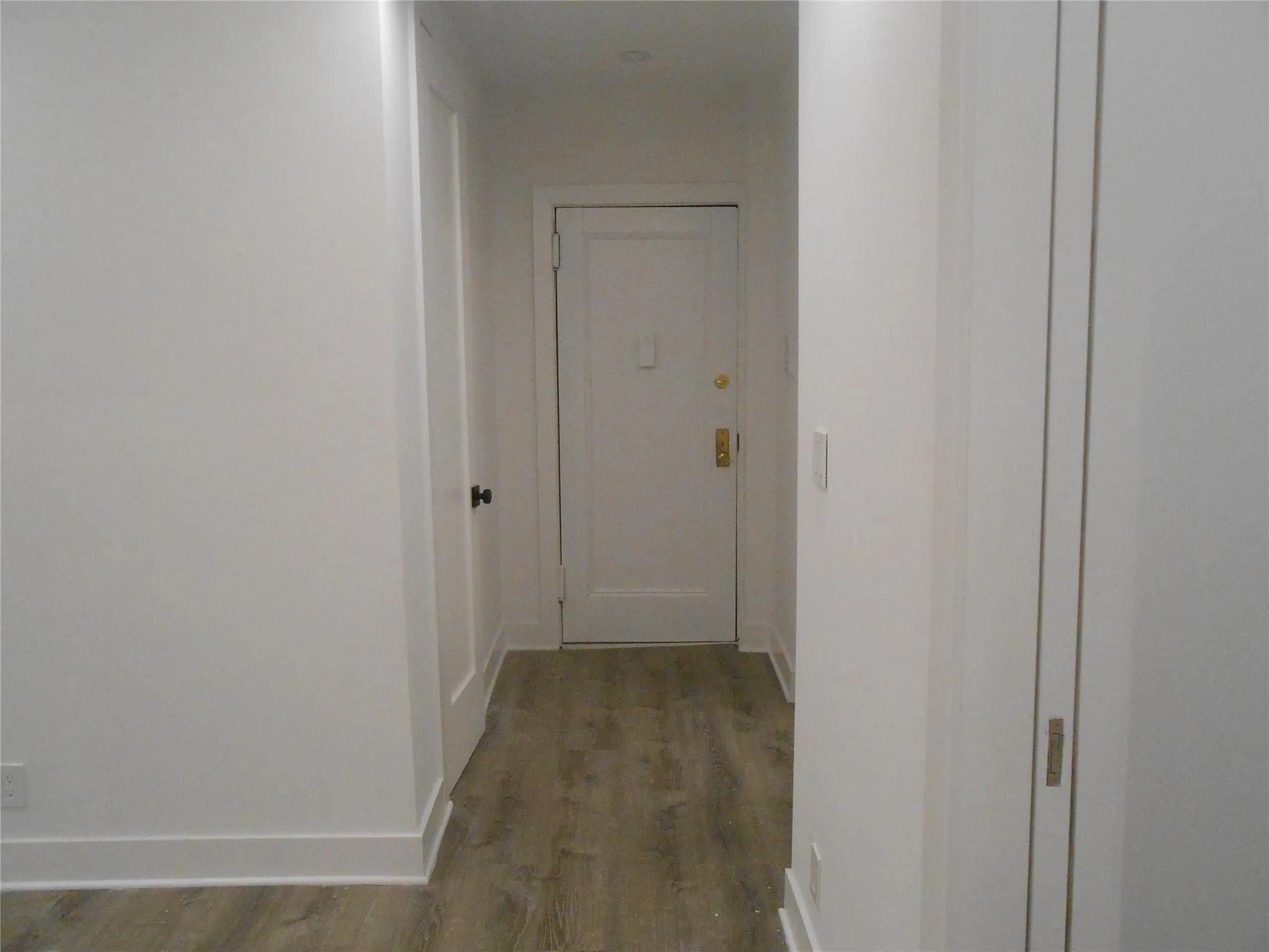Hall with wood finished floors Hall with wood finished floors