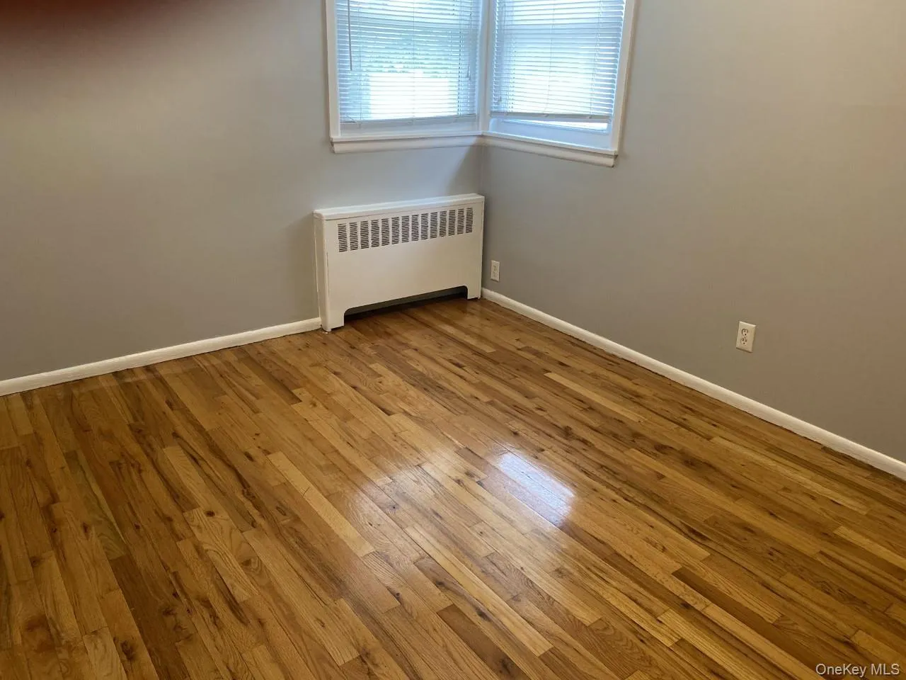 Primary Bedroom featuring radiator heating unit and wood finished floors Primary Bedroom featuring radiator heating unit and wood finished floors