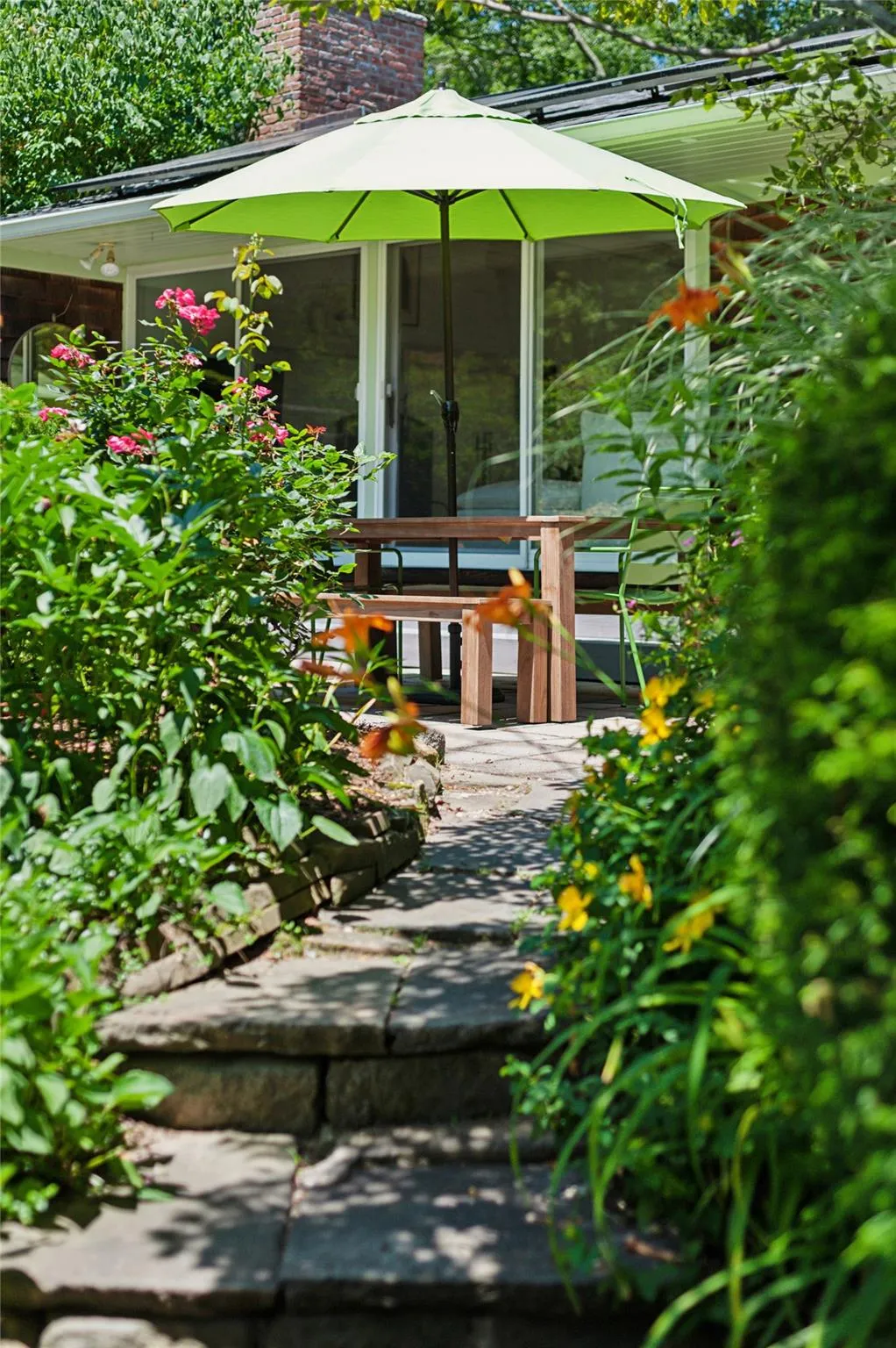 Doorway to property featuring a chimney Doorway to property featuring a chimney