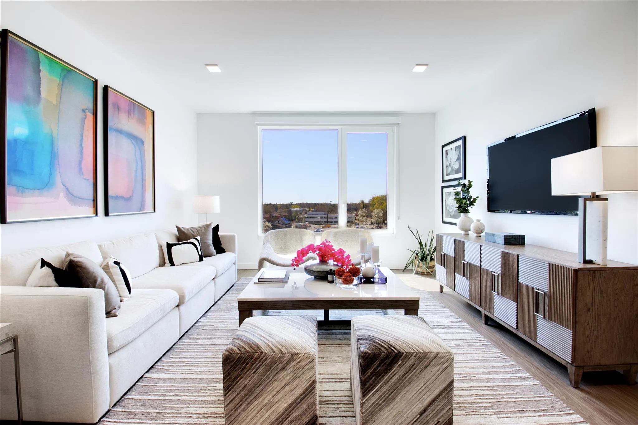 Living room featuring wood finished floors Living room featuring wood finished floors