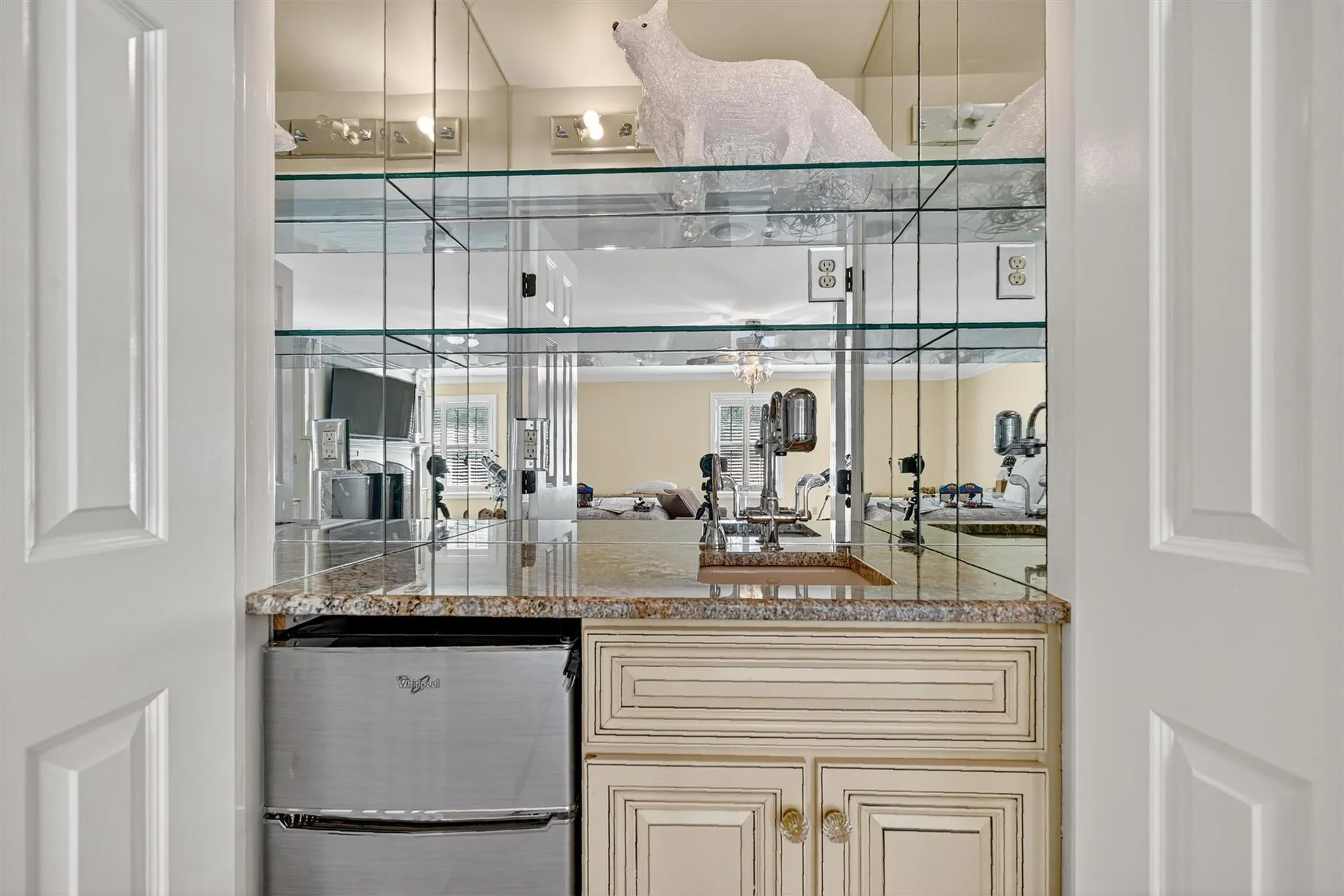 Bar area with a sink in primary bedroom Bar area with a sink in primary bedroom