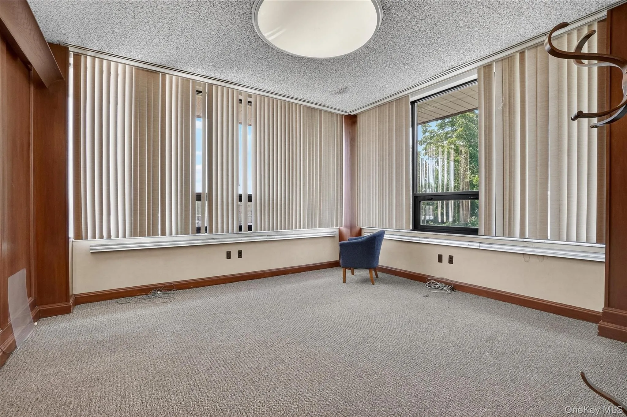 Spare room with carpet and a textured ceiling Spare room with carpet and a textured ceiling