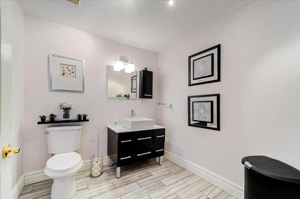 Bathroom with vanity and toilet Bathroom with vanity and toilet