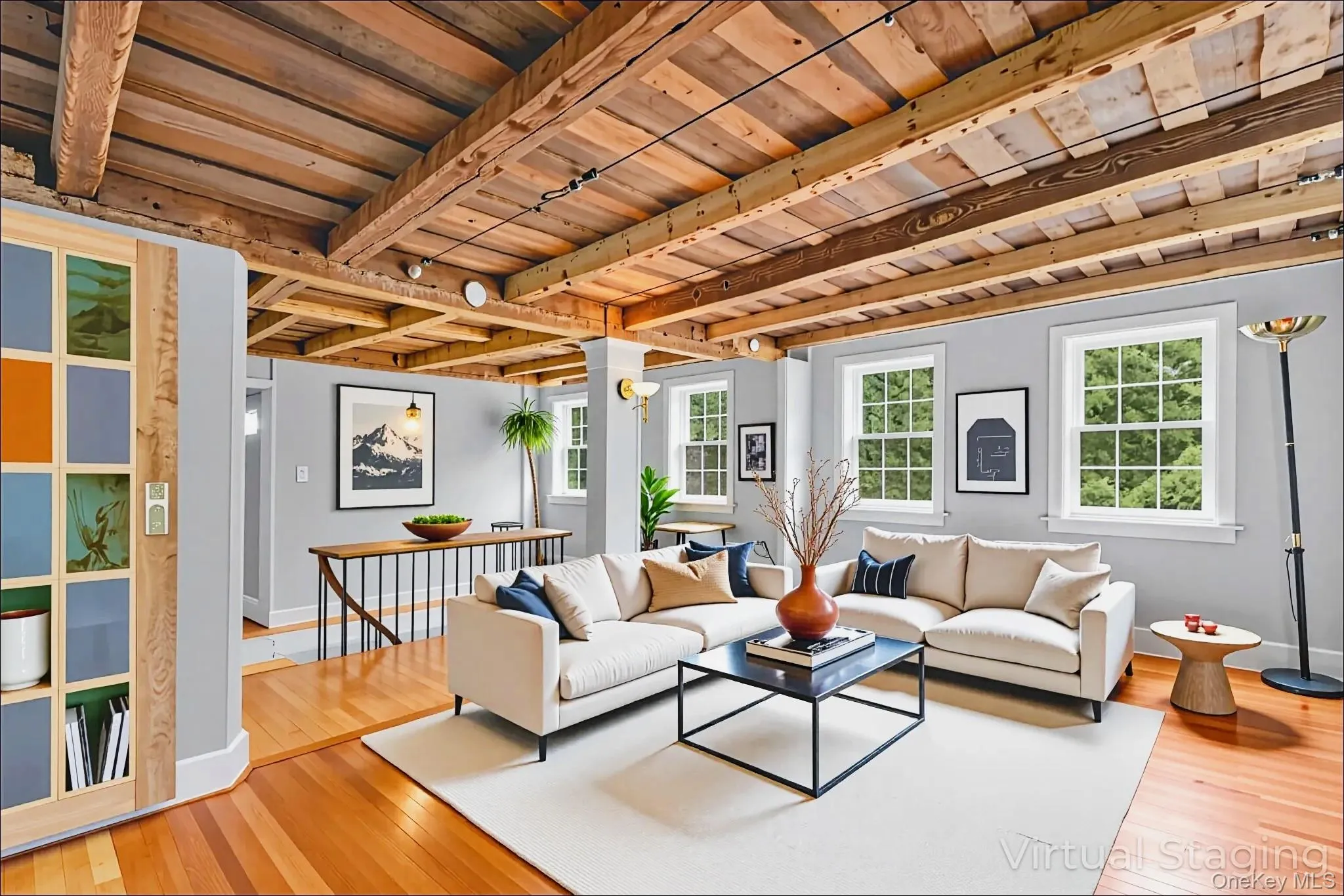 Virtually staged landing 2nd floor Virtually staged landing 2nd floor