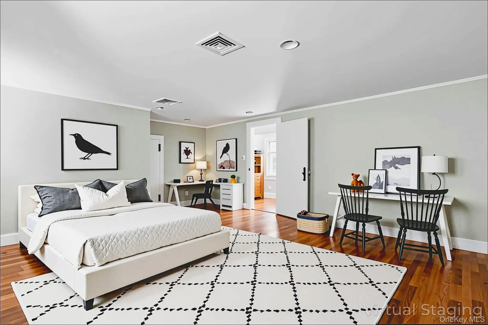 Virtually staged bedroom Virtually staged bedroom