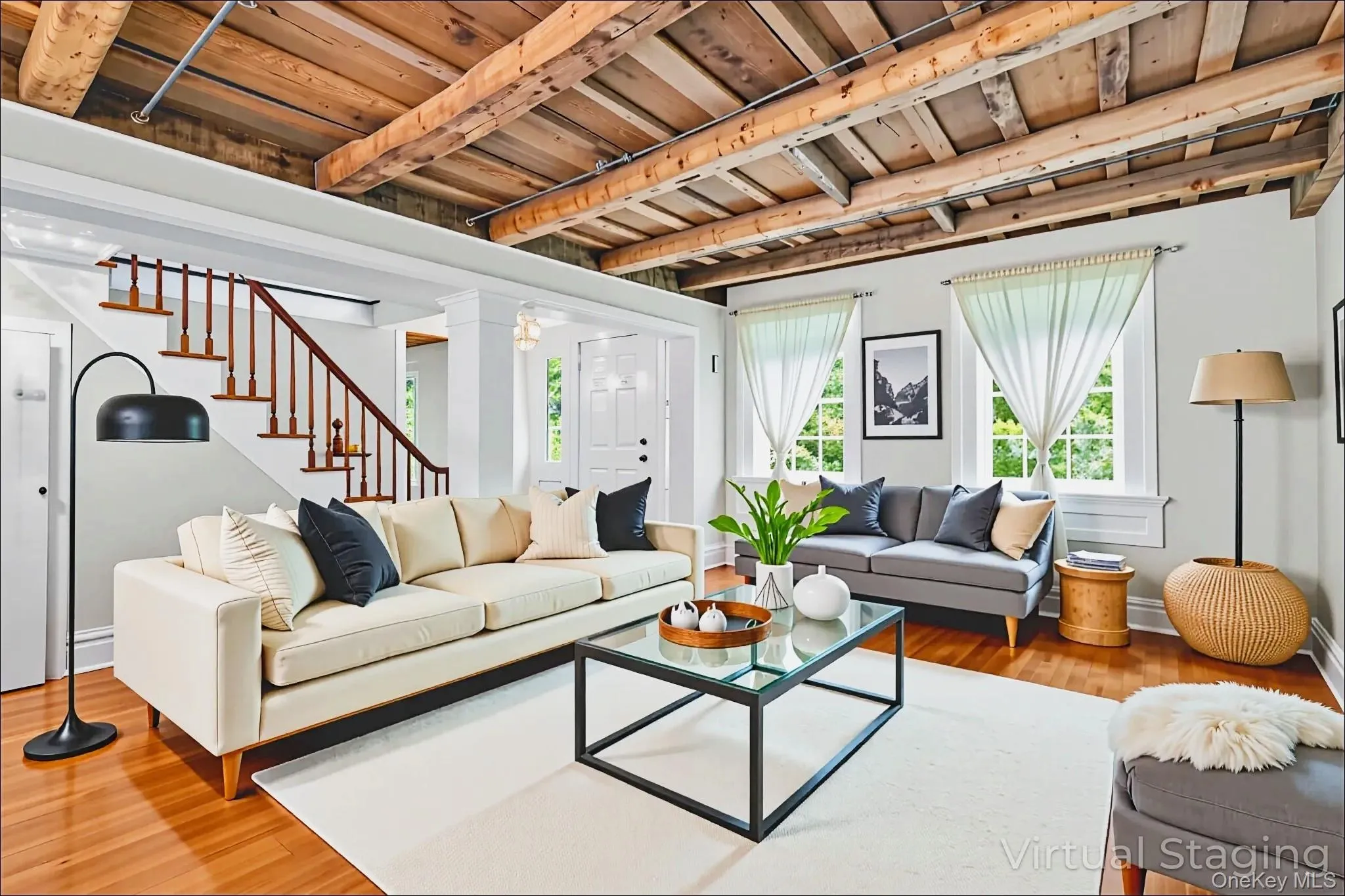 Virtually staged formal living room Virtually staged formal living room