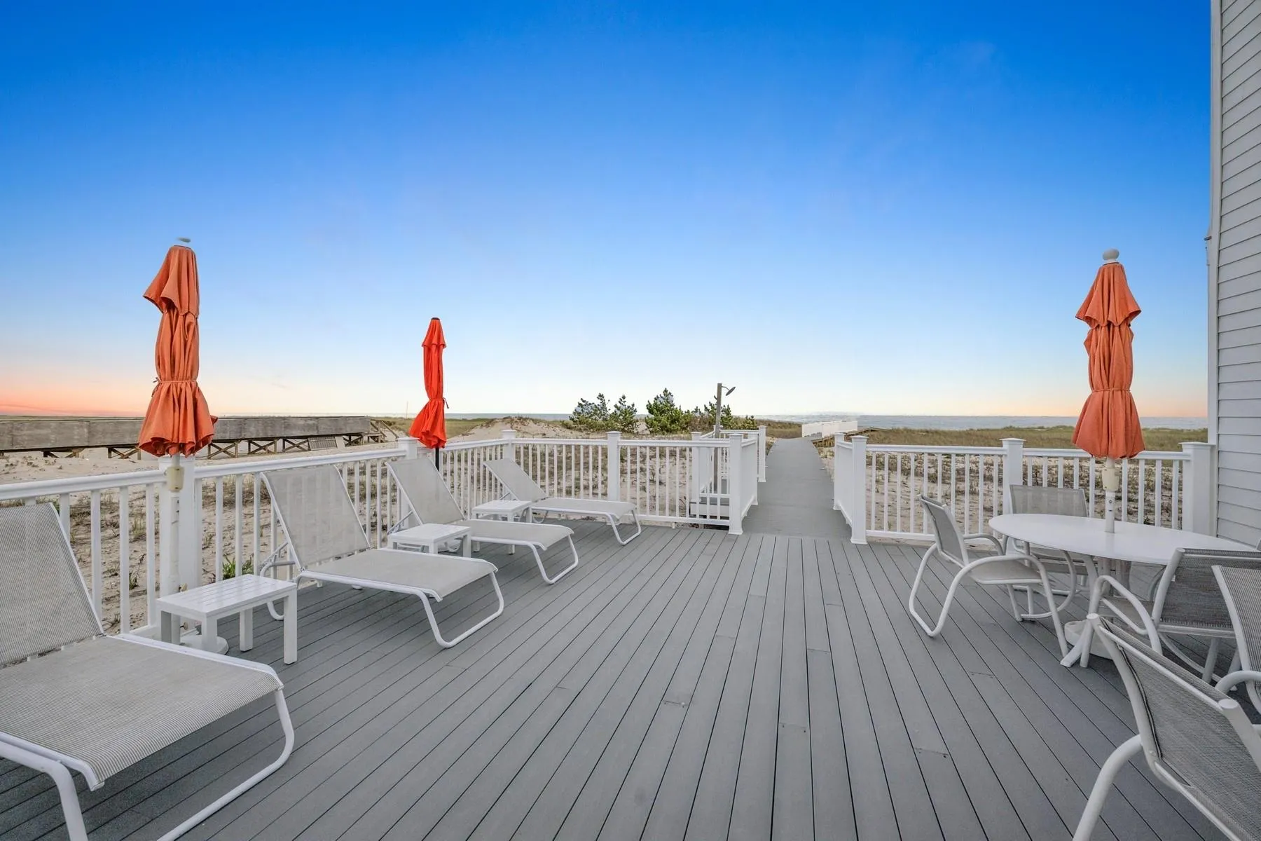 Sandpiper residents\' private deck area. Sandpiper residents\' private deck area.