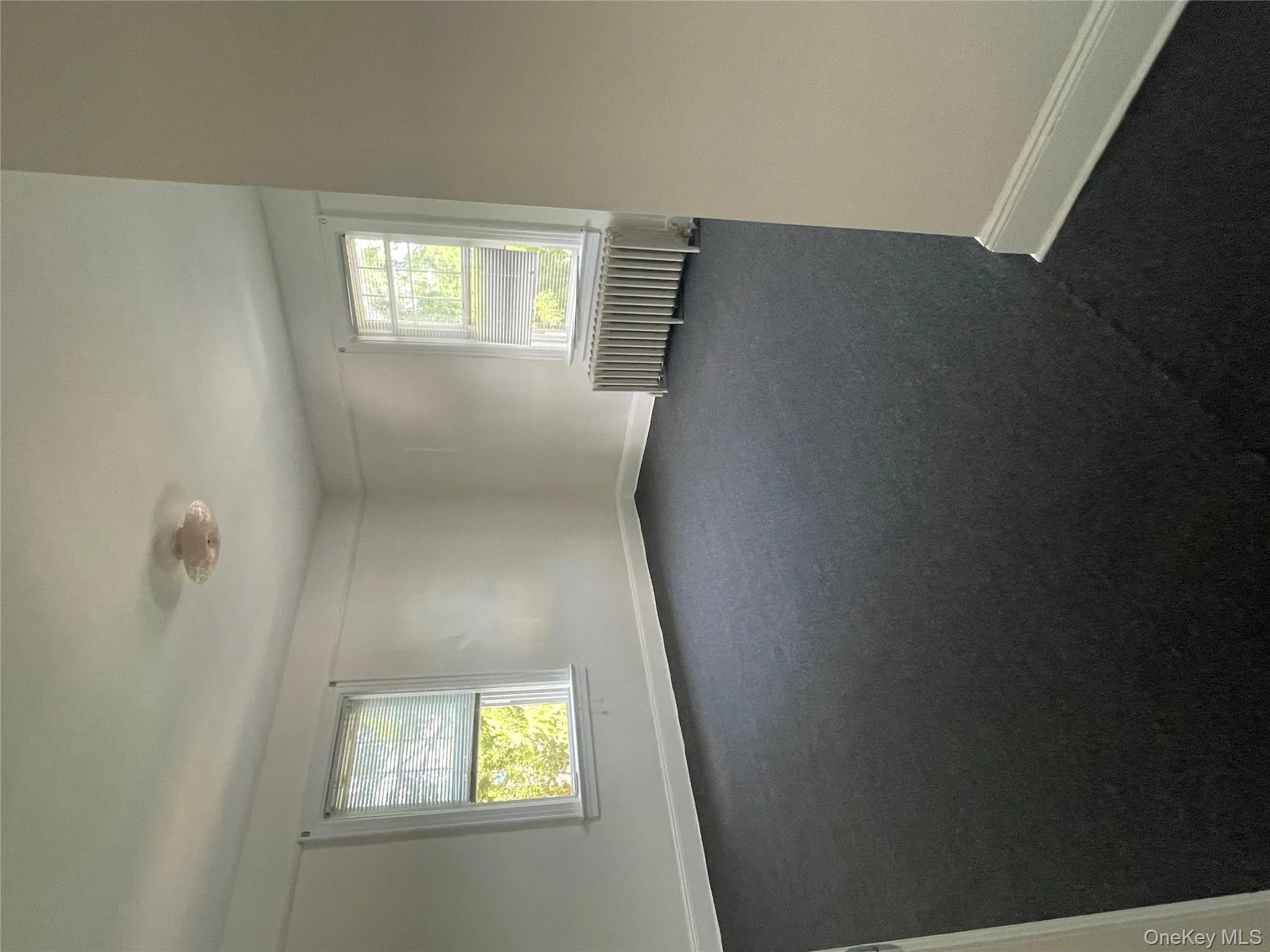 Unfurnished room with dark colored carpet, plenty of natural light, and radiator heating unit Unfurnished room with dark colored carpet, plenty of natural light, and radiator heating unit