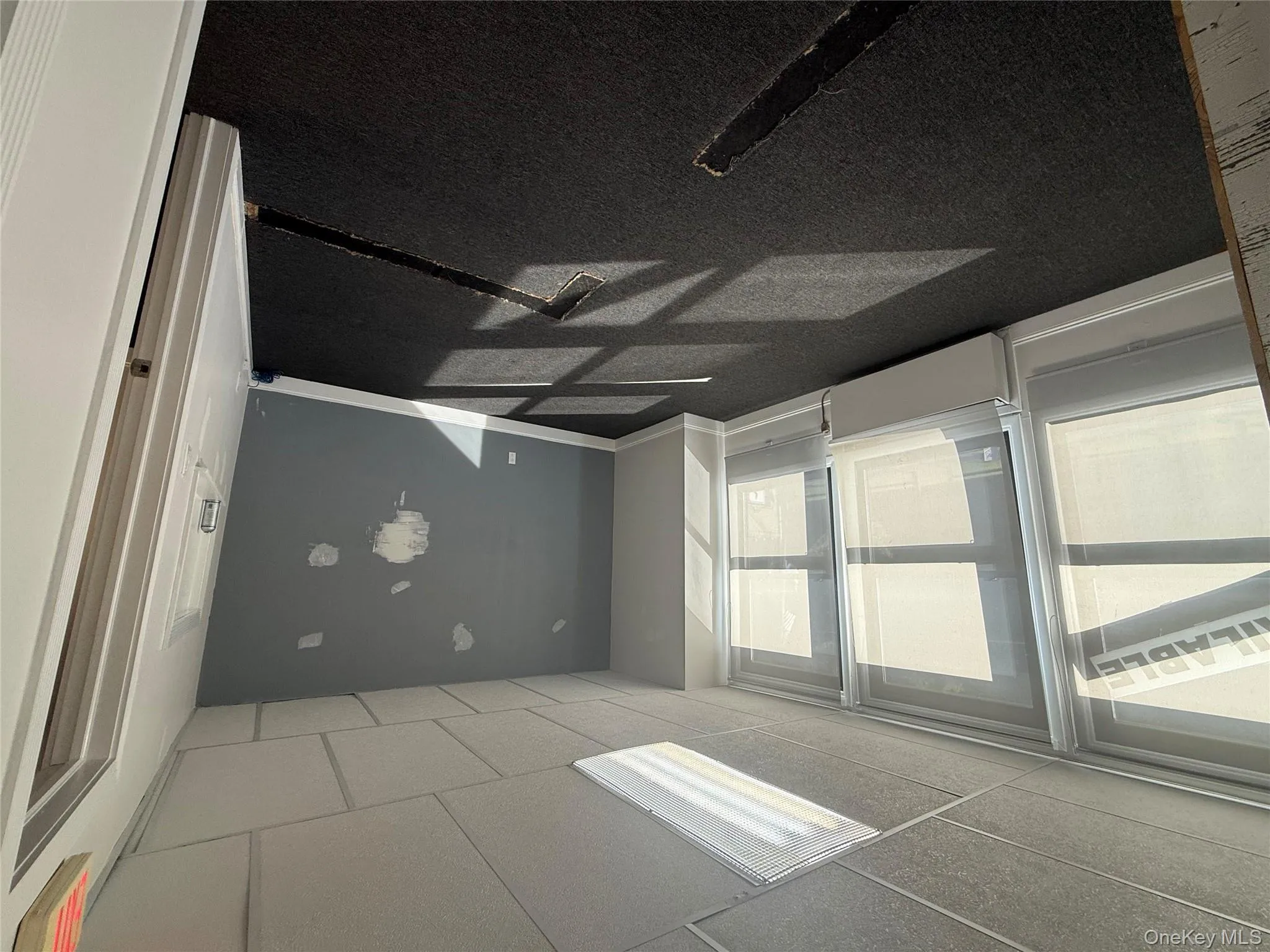 Carpeted empty room featuring a paneled ceiling Carpeted empty room featuring a paneled ceiling