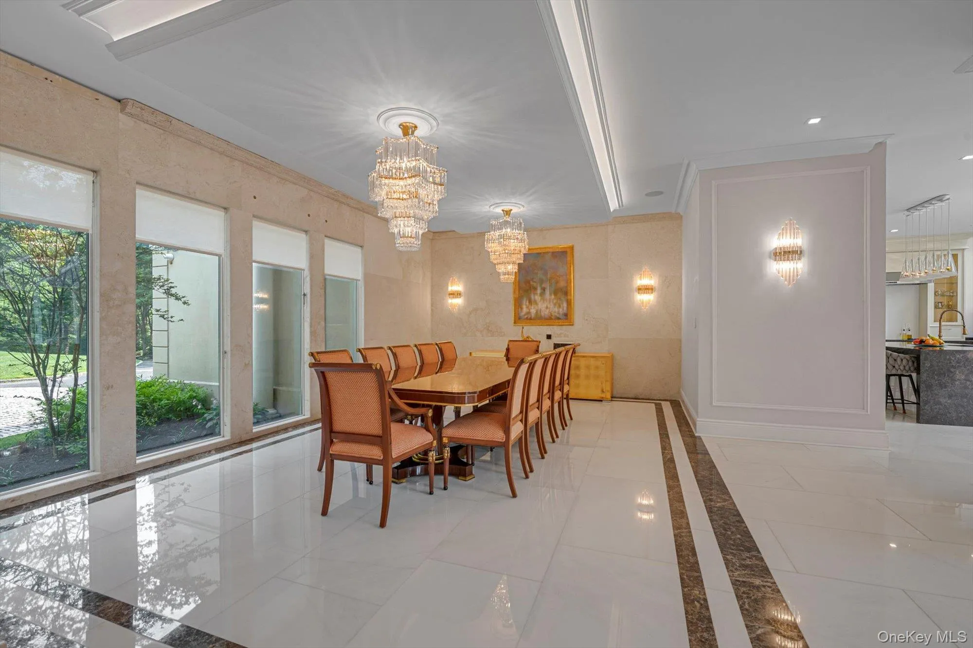 Dining space featuring a chandelier Dining space featuring a chandelier