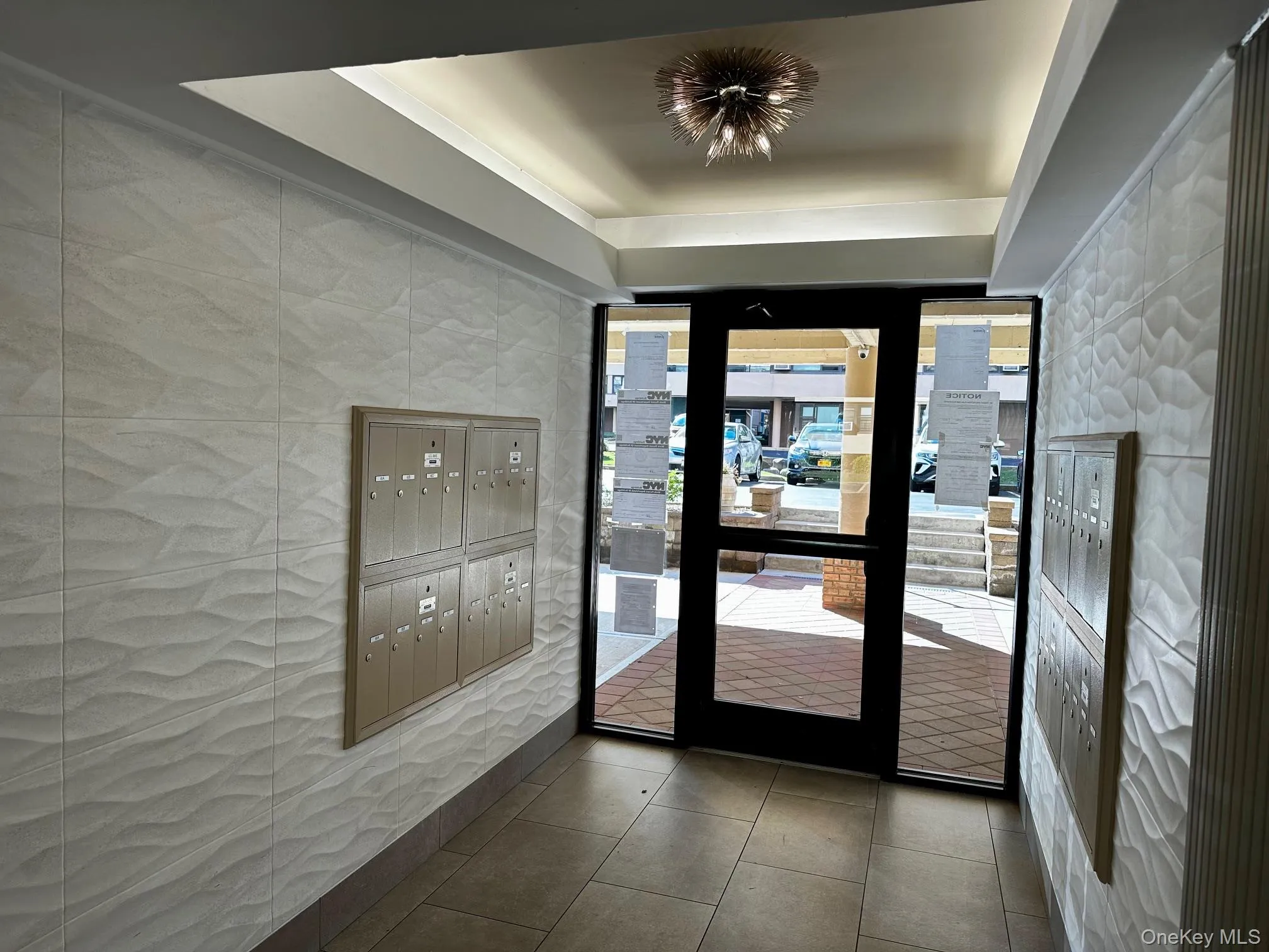 Lobby with tile walls Lobby with tile walls