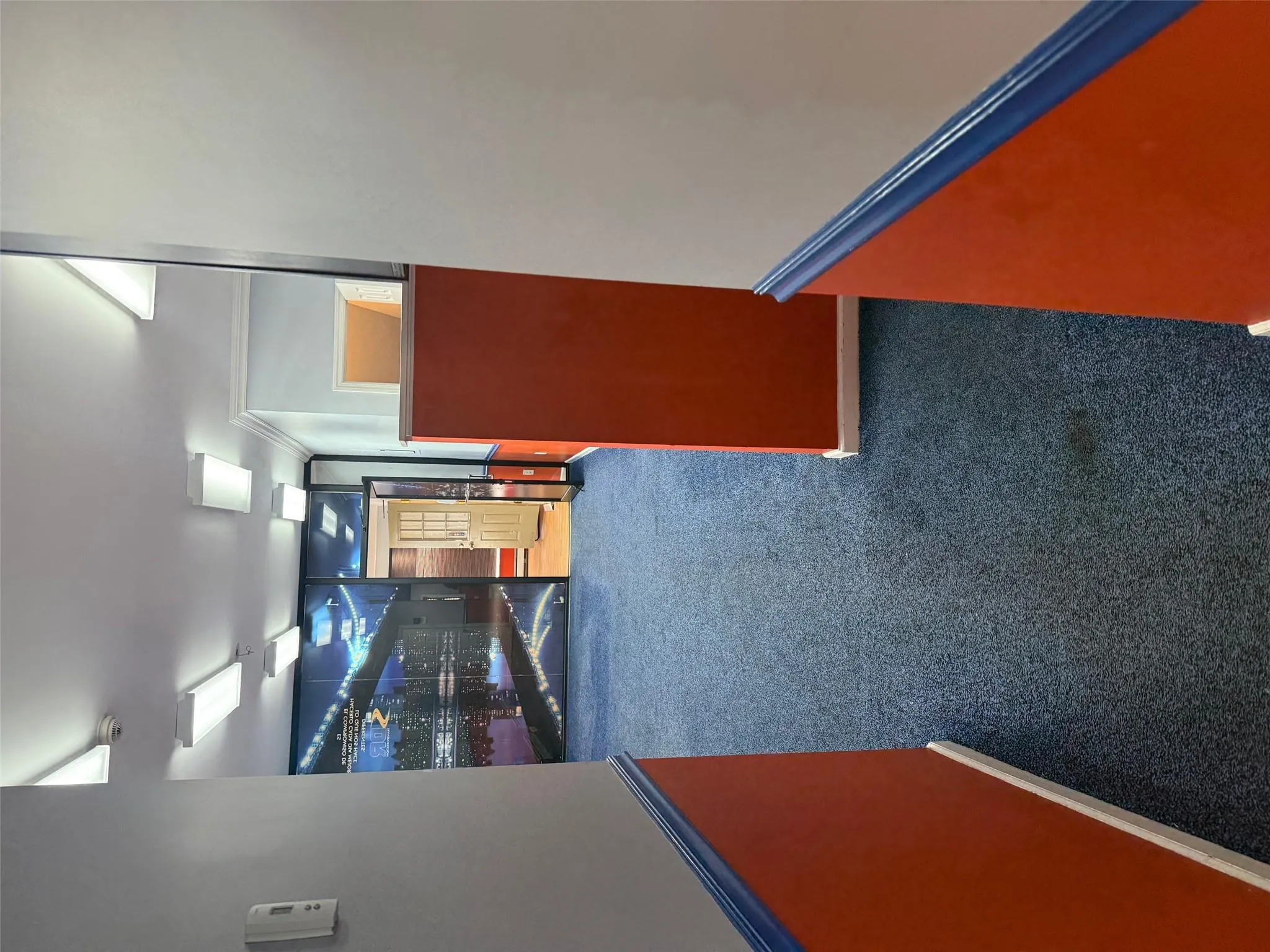 Corridor featuring carpet and ornamental molding Corridor featuring carpet and ornamental molding