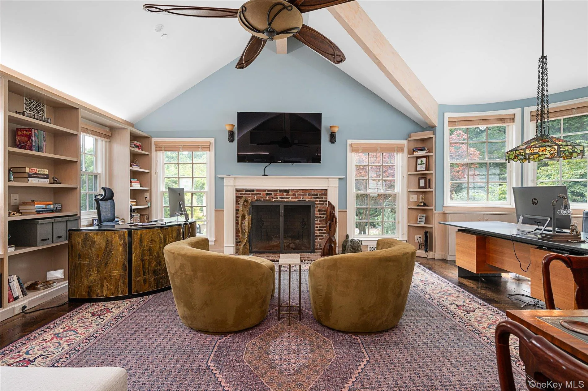 Library/Office with fireplace Library/Office with fireplace