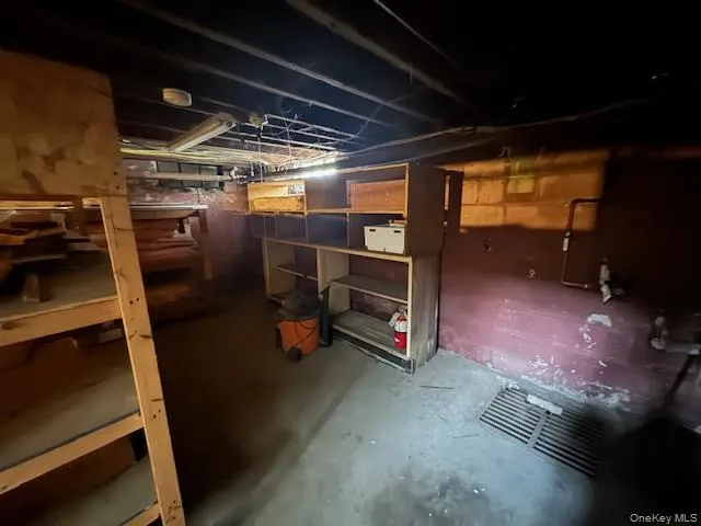 View of unfinished basement View of unfinished basement