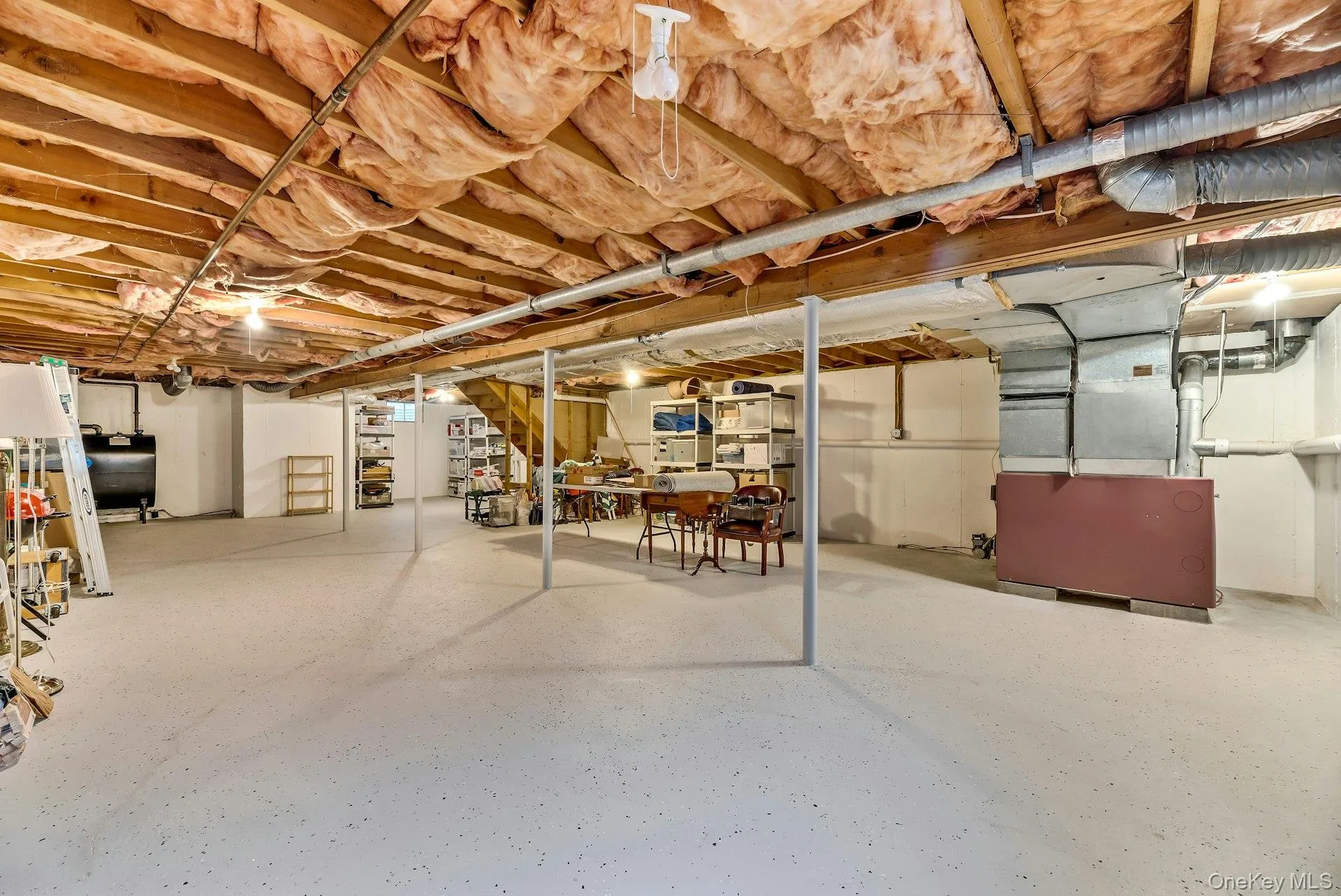 Unfinished below grade area with heating unit and heating fuel Unfinished below grade area with heating unit and heating fuel