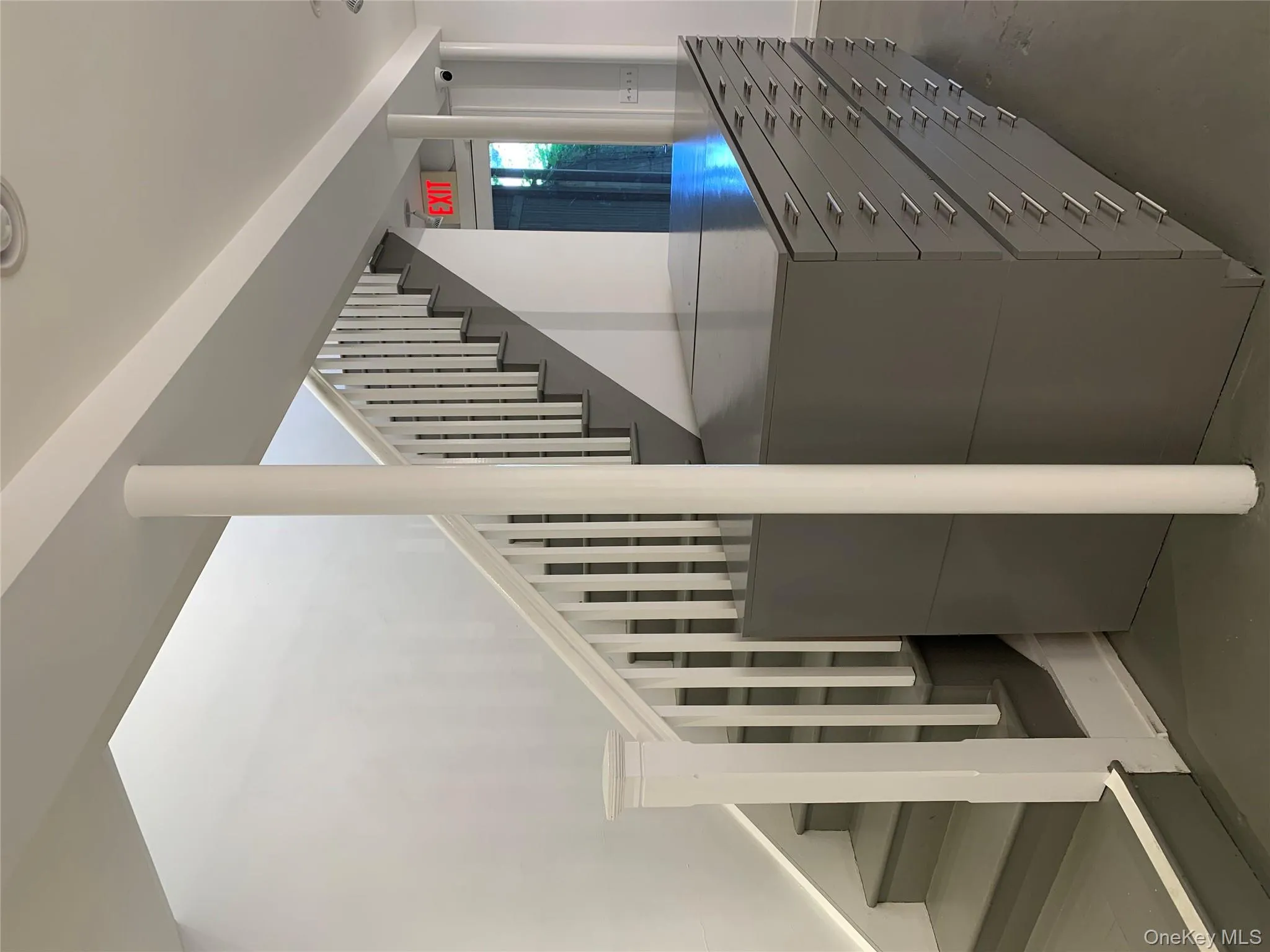 Stairs with finished concrete flooring Stairs with finished concrete flooring