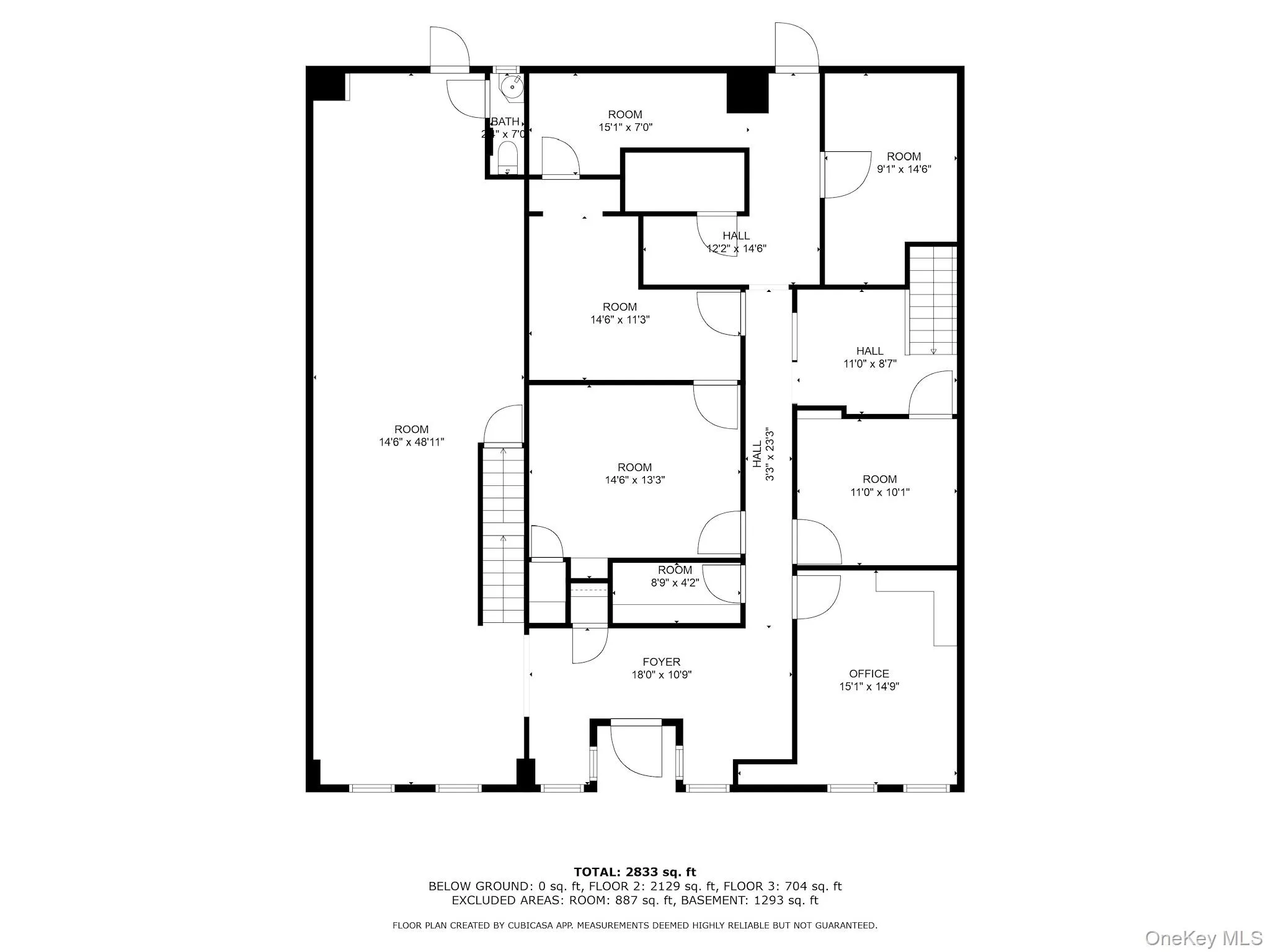Floor Plan - 69 N Ocean is the left room only. (65 N Ocean is the rest of the floor plan) Floor Plan - 69 N Ocean is the left room only. (65 N Ocean is the rest of the floor plan)
