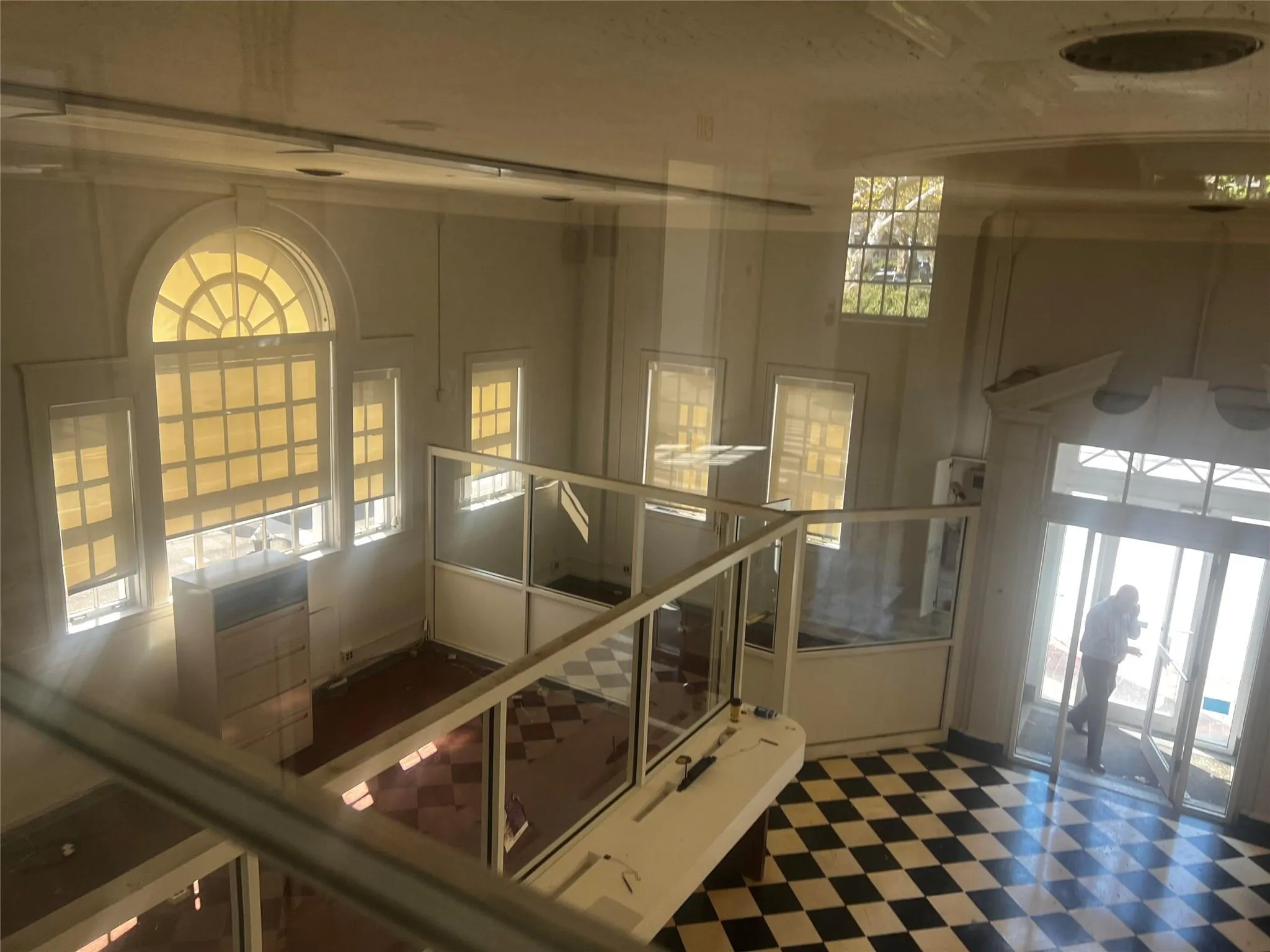 Stairs with tile patterned floors Stairs with tile patterned floors