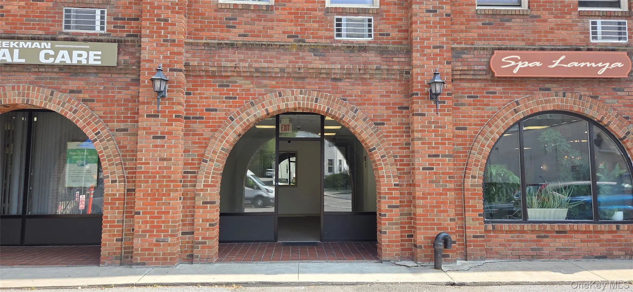 Entrance to property with brick siding Entrance to property with brick siding