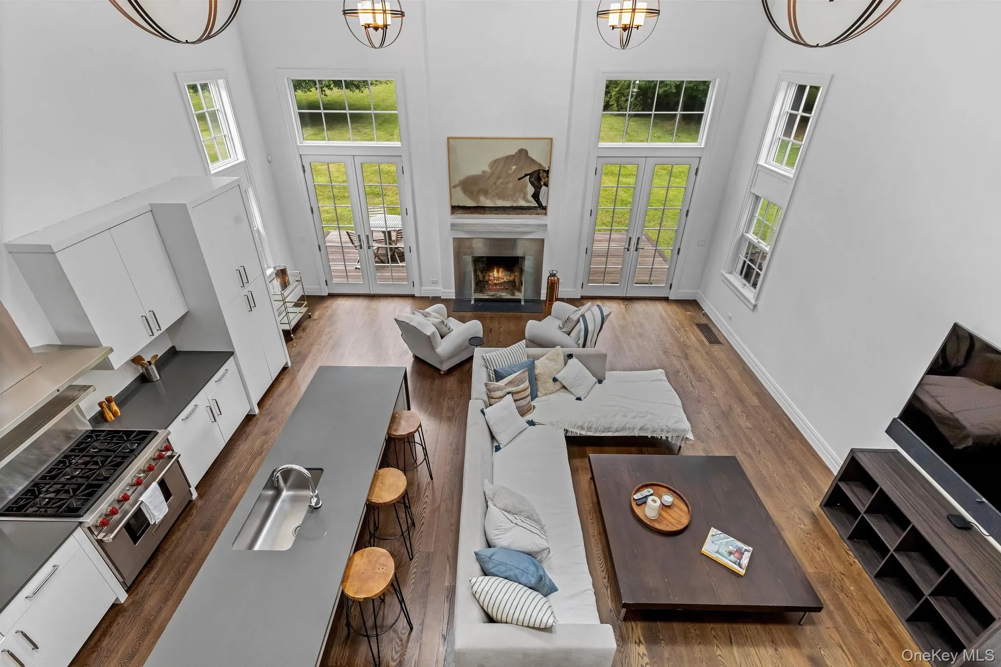 Great room as seen from lofted space on second floor Great room as seen from lofted space on second floor