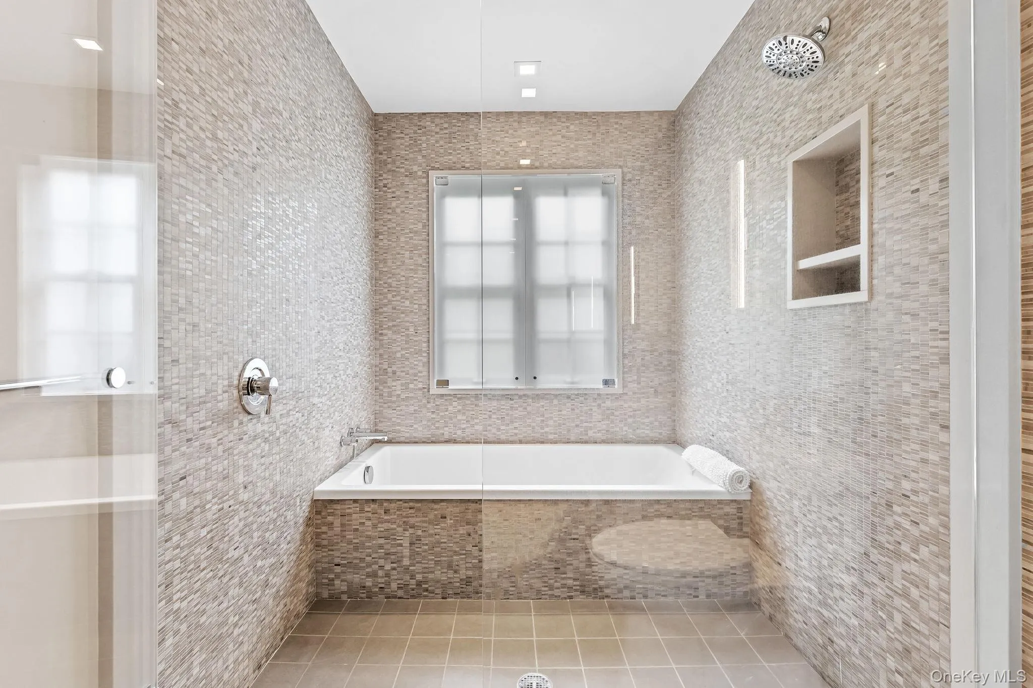 Full bath with a soaking tub, and shower Full bath with a soaking tub, and shower