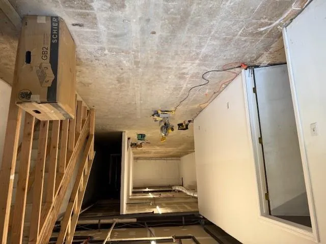 View of unfinished basement View of unfinished basement