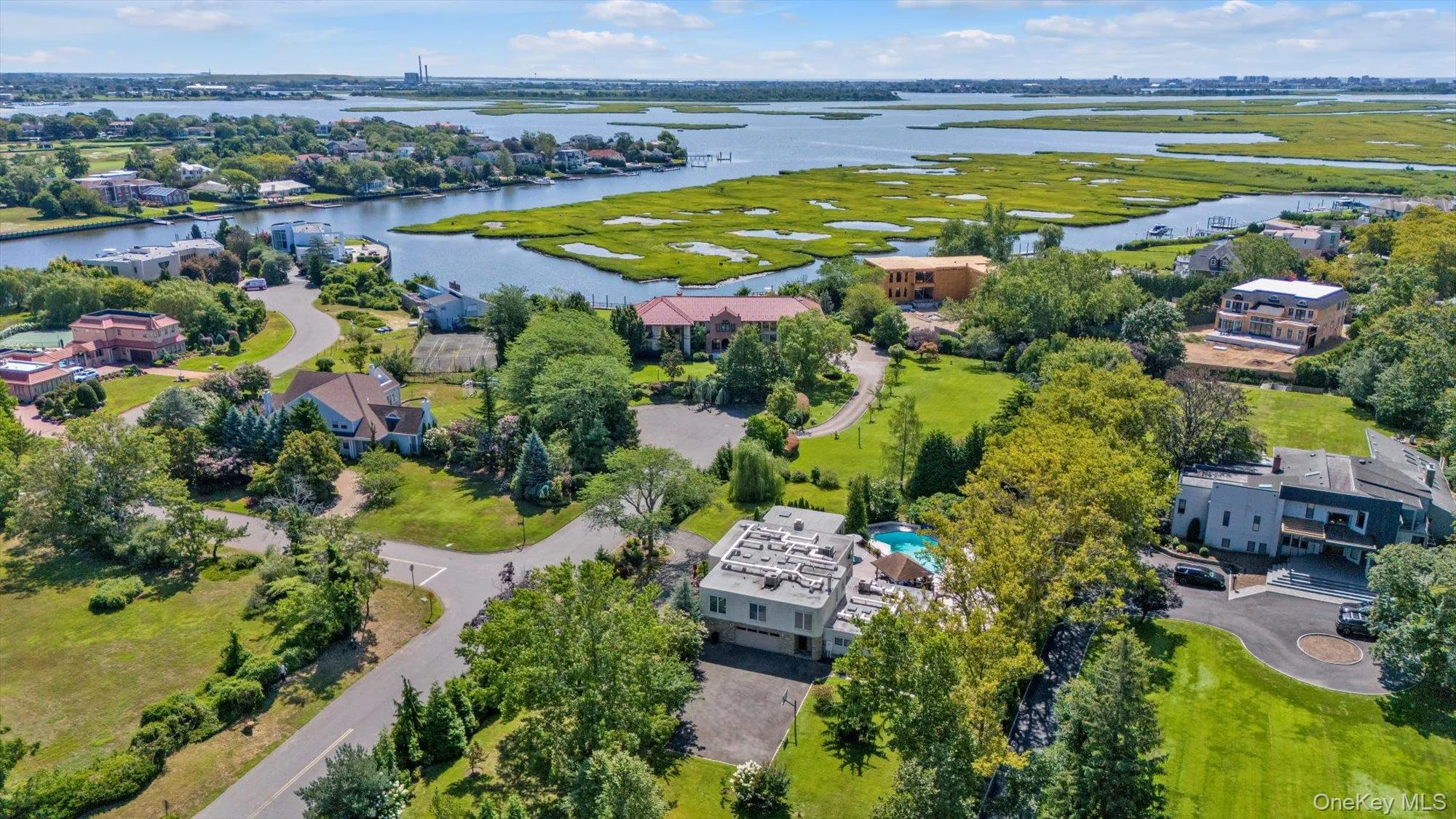 Aerial view of a large body of water Aerial view of a large body of water