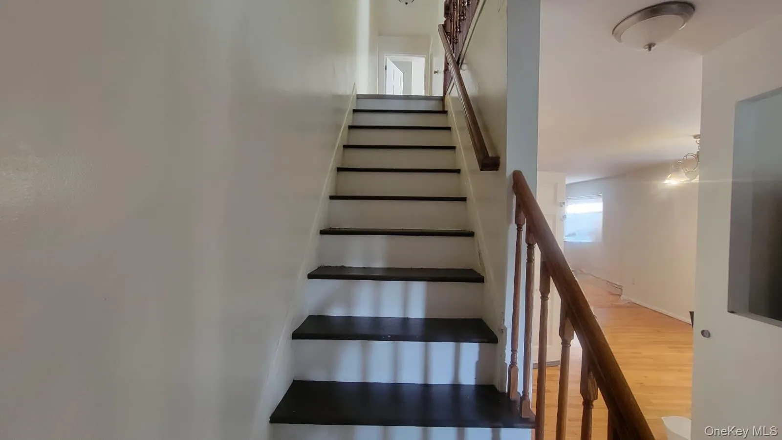 Staircase with wood finished floors Staircase with wood finished floors
