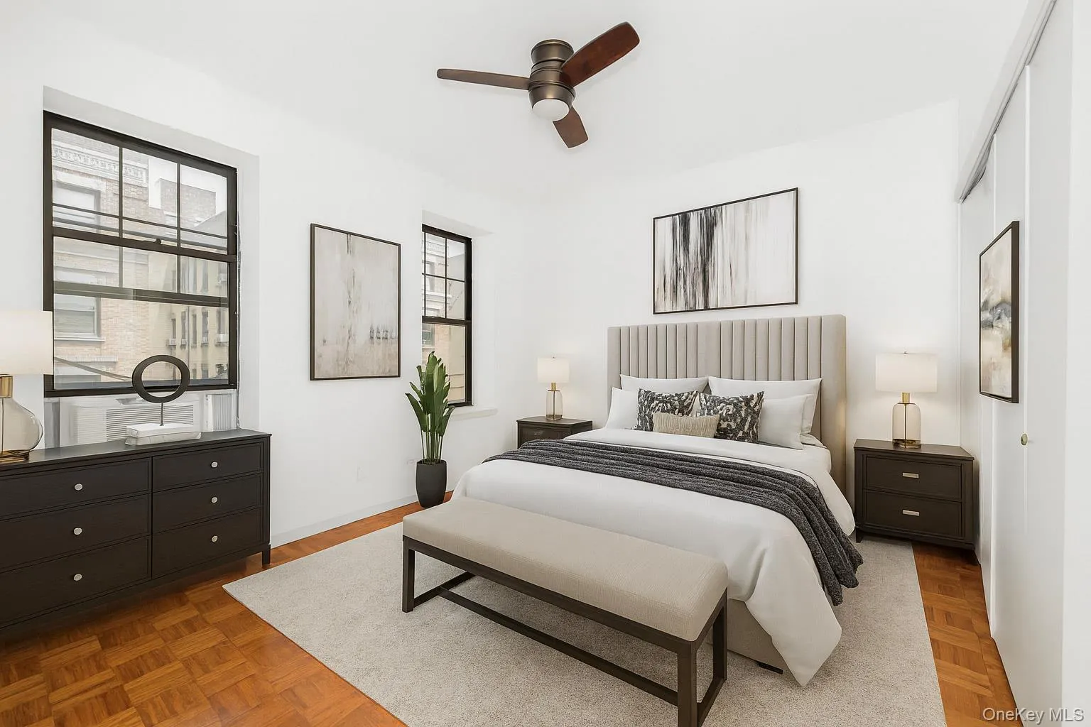 Virtually Staged Bedroom with ceiling fan Virtually Staged Bedroom with ceiling fan