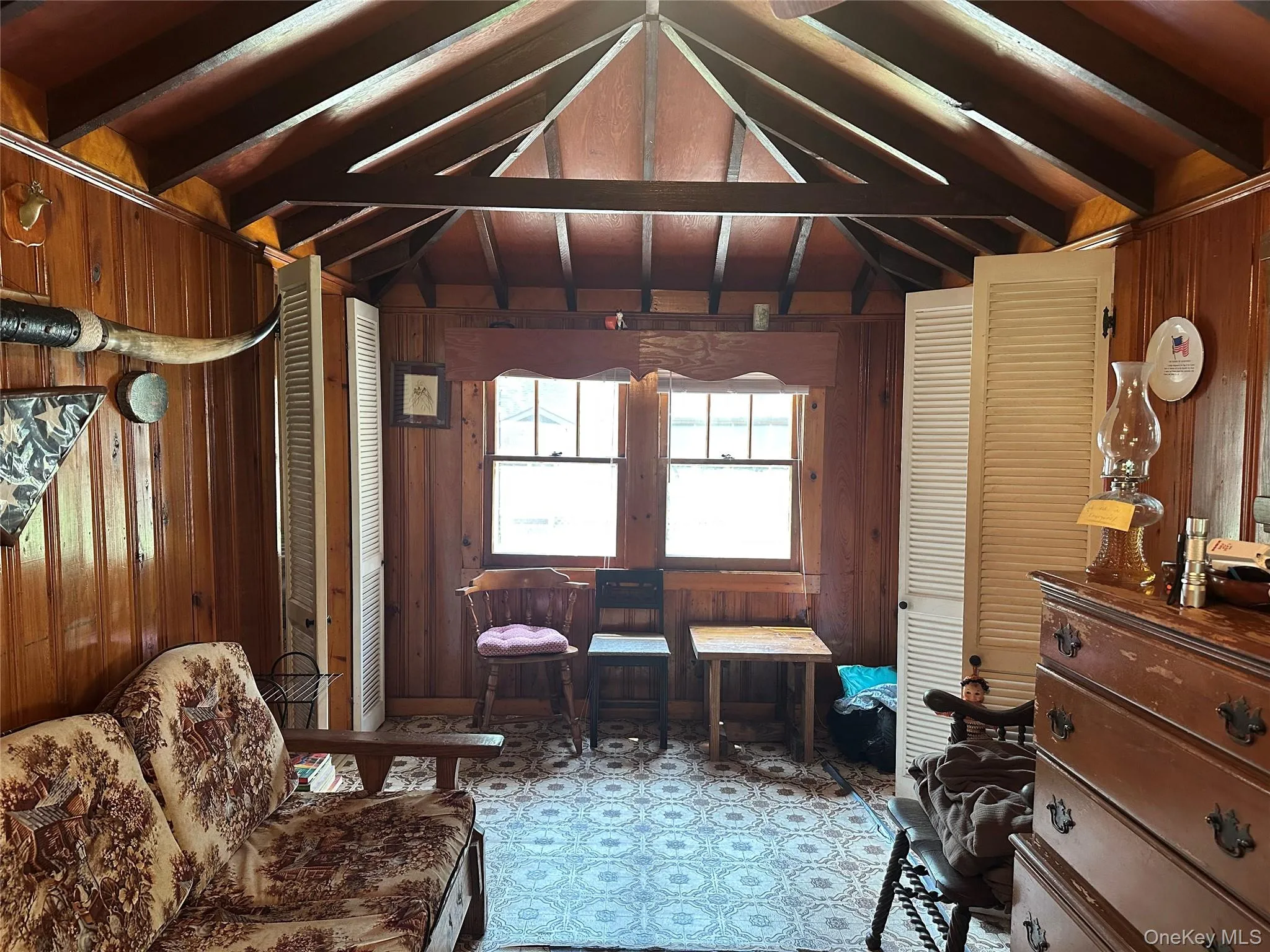 Exposed beams add to the rustic flair Exposed beams add to the rustic flair