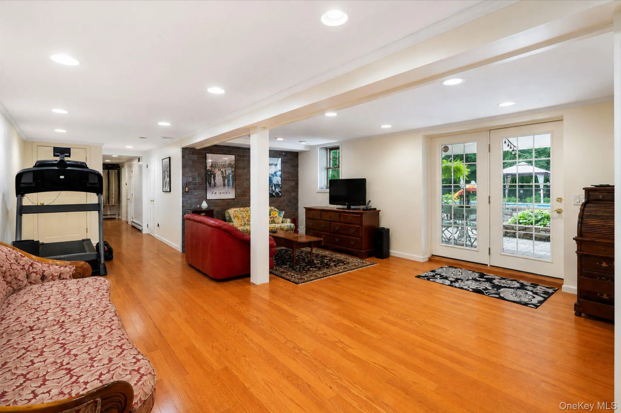 Finished basement with French Doors to Patio Finished basement with French Doors to Patio