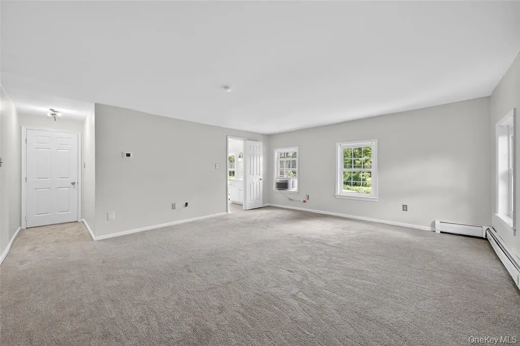 Spare room with carpet flooring and a baseboard radiator Spare room with carpet flooring and a baseboard radiator