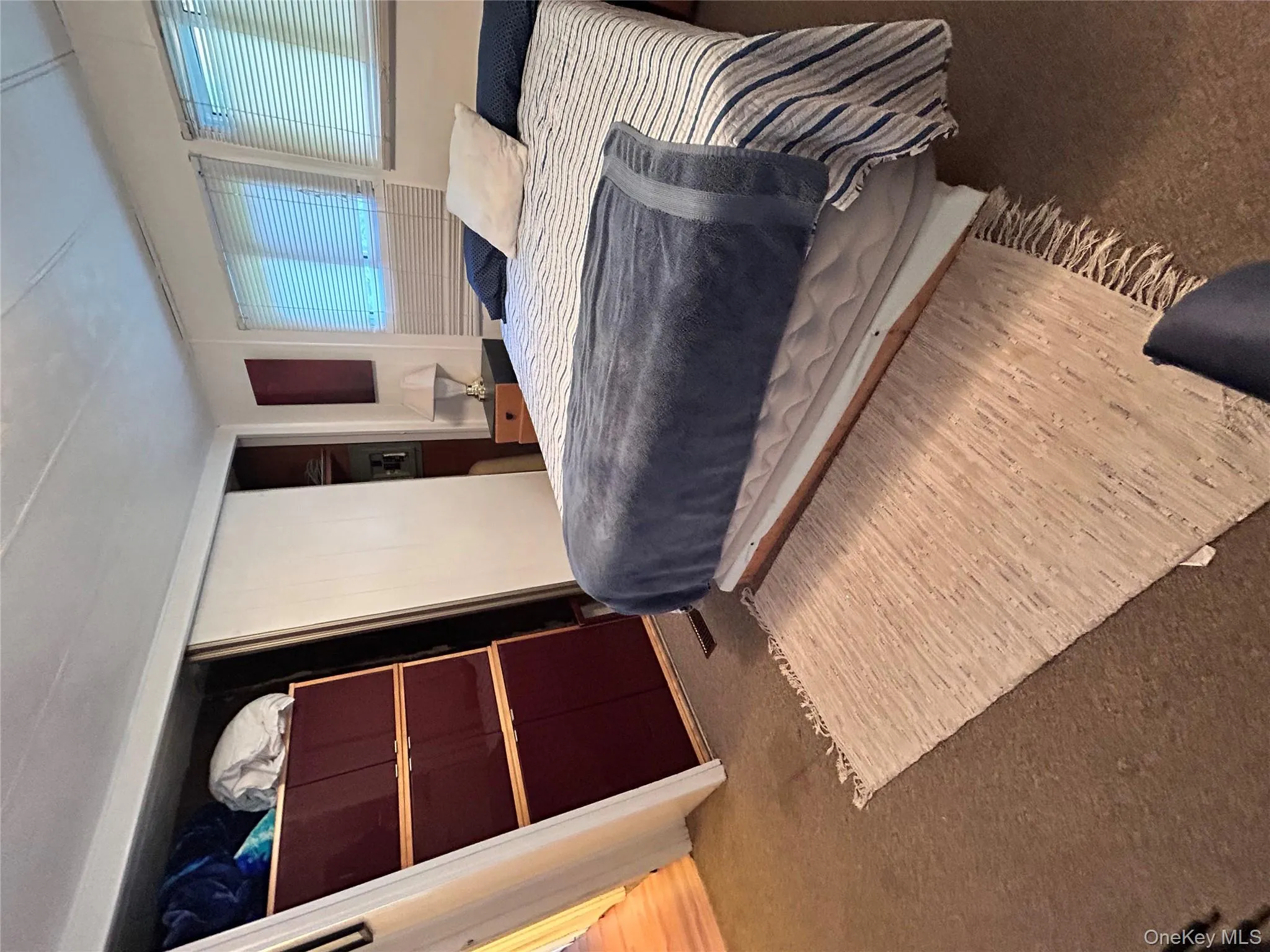 Bedroom featuring carpet flooring and a closet Bedroom featuring carpet flooring and a closet
