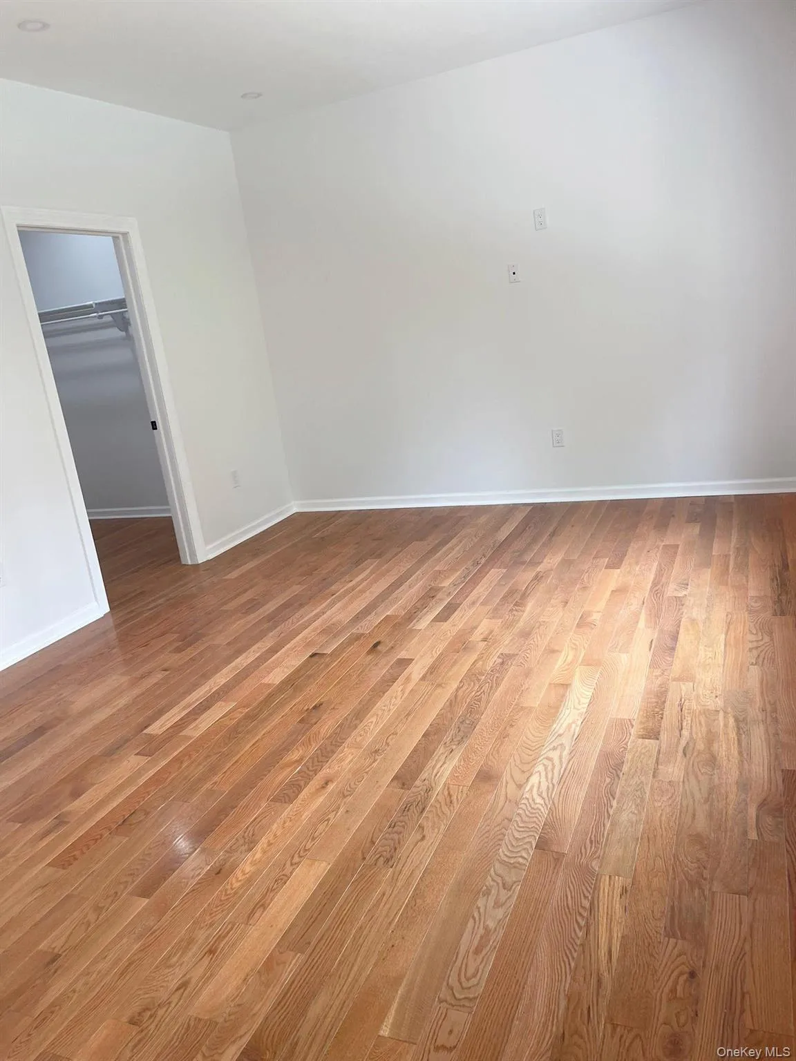 Unfurnished room with light wood-style floors and baseboards Unfurnished room with light wood-style floors and baseboards