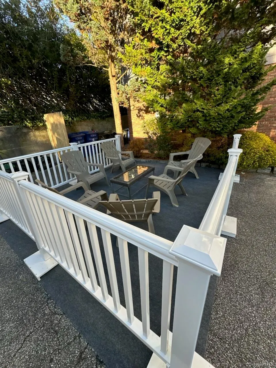 View of patio / terrace featuring a fire pit View of patio / terrace featuring a fire pit