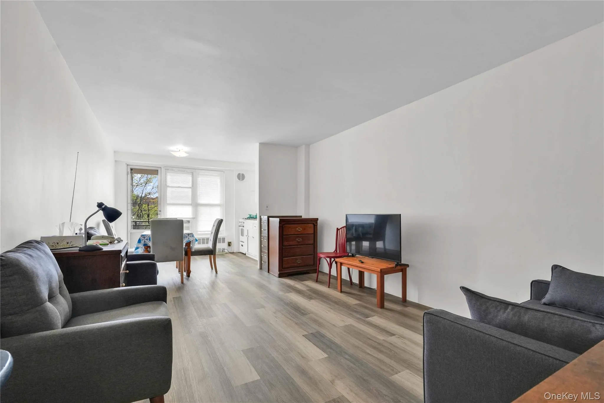 Living area featuring light wood-style flooring Living area featuring light wood-style flooring