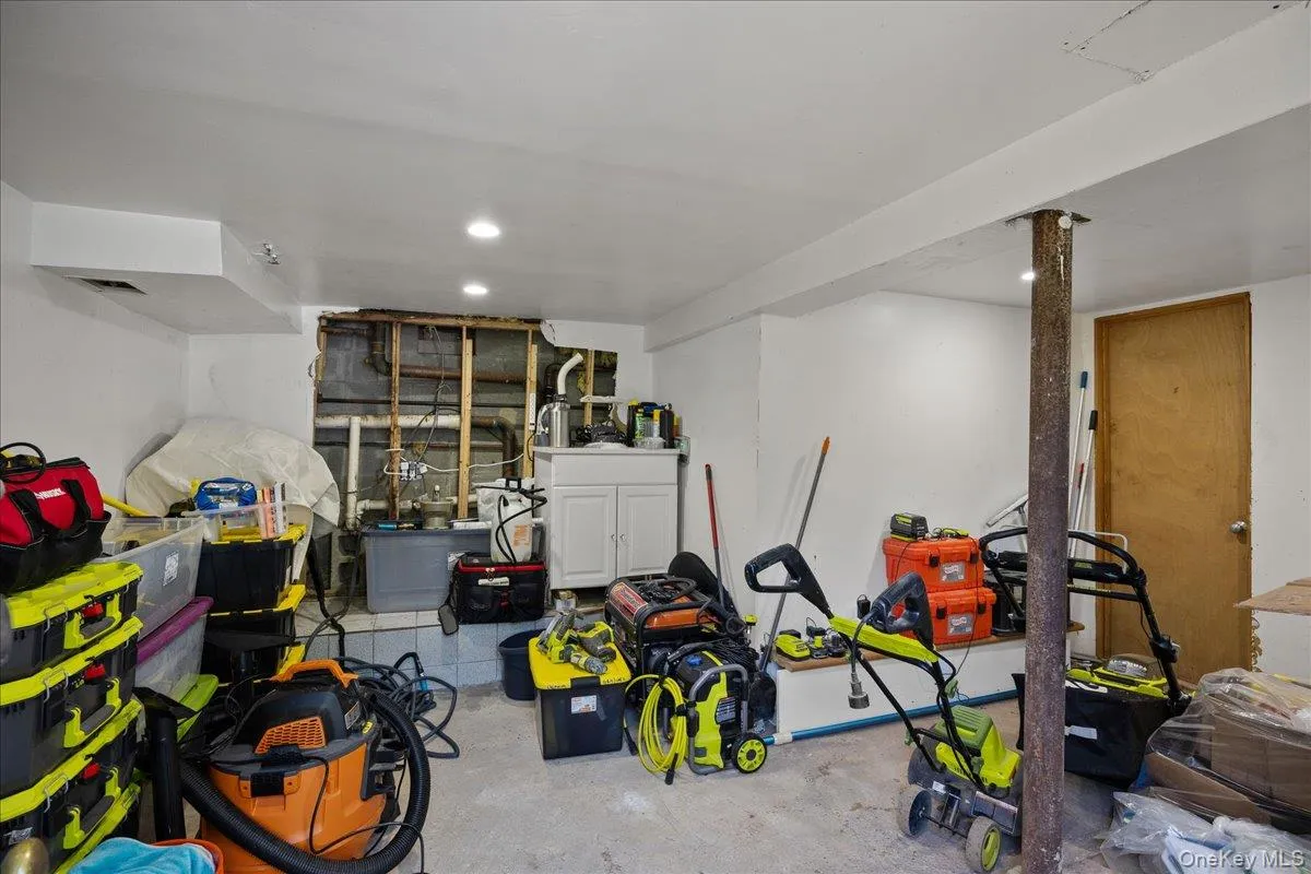 Below grade area featuring recessed lighting Below grade area featuring recessed lighting
