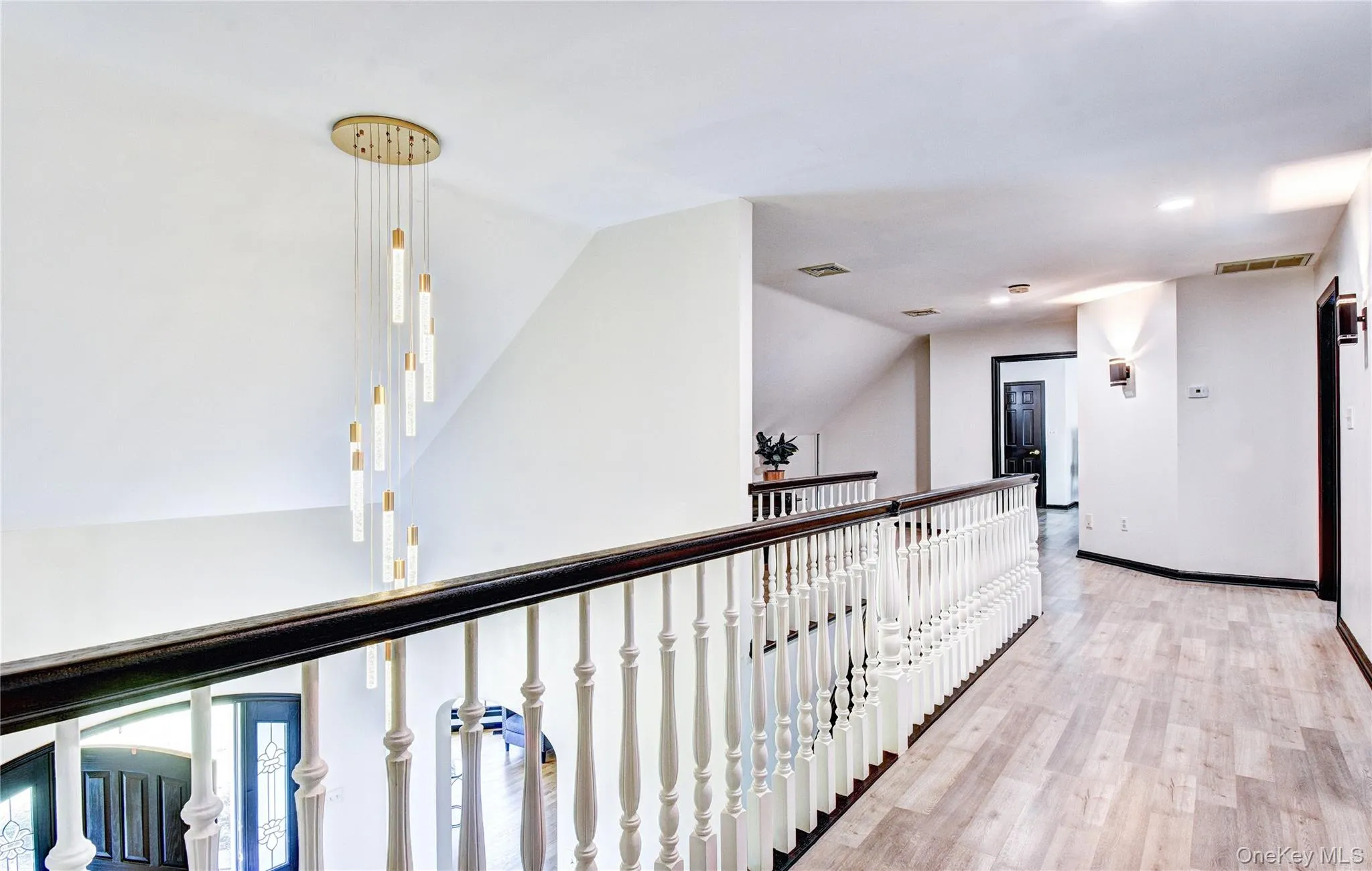 Upstairs hallway with luxury vinyl flooring Upstairs hallway with luxury vinyl flooring