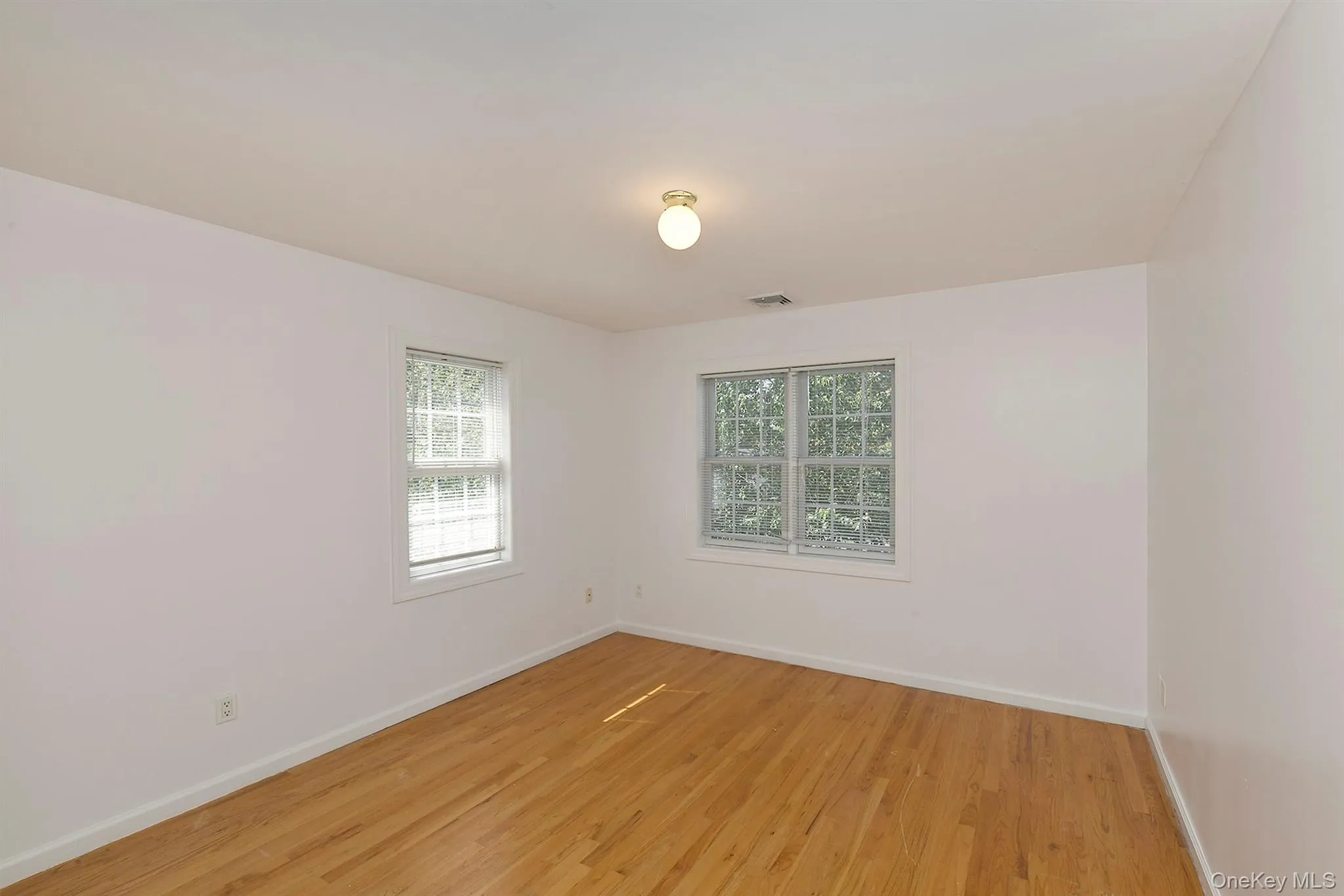Unfurnished room with light wood-style flooring and plenty of natural light Unfurnished room with light wood-style flooring and plenty of natural light