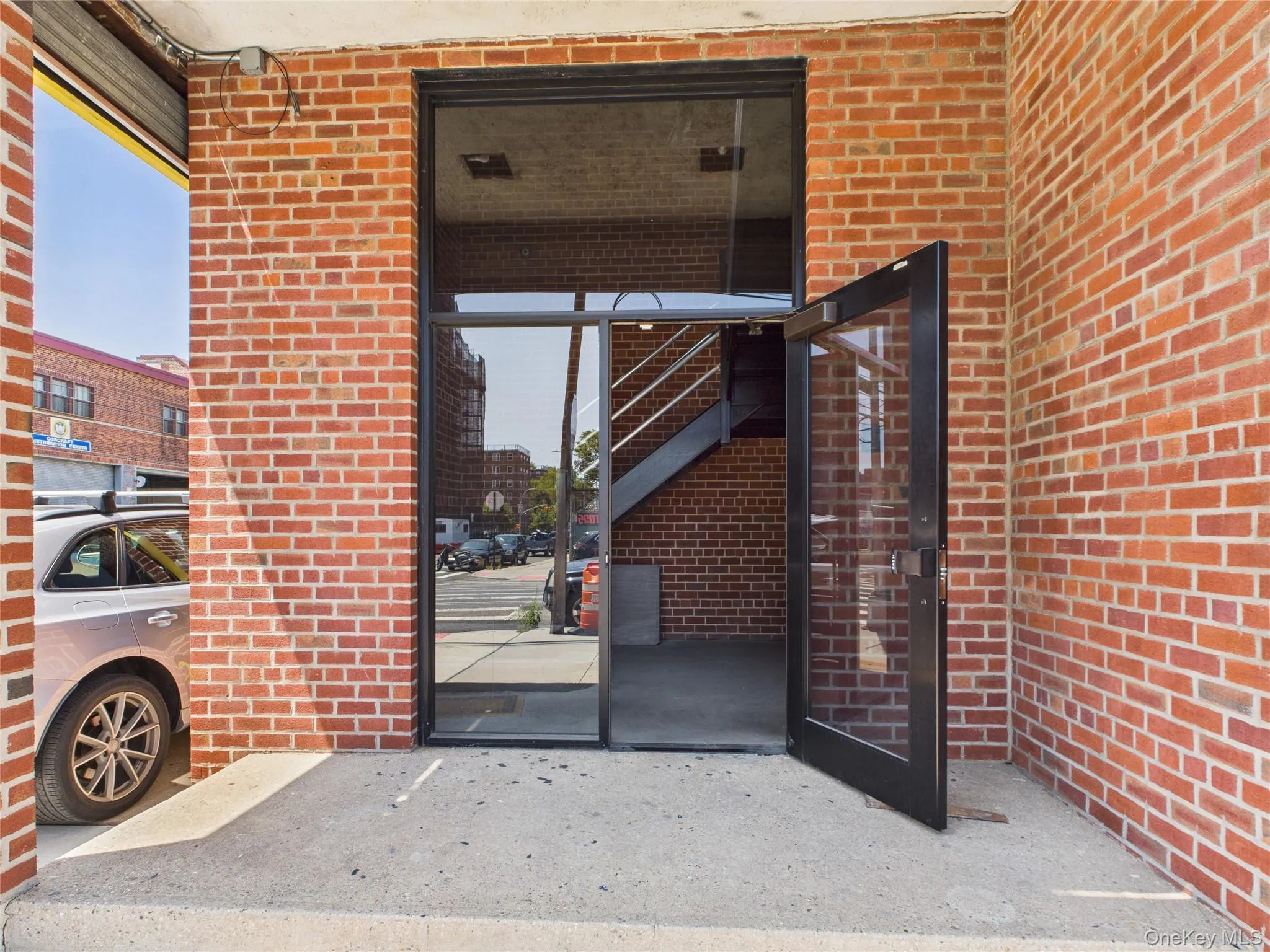 Entrance to property with brick siding Entrance to property with brick siding