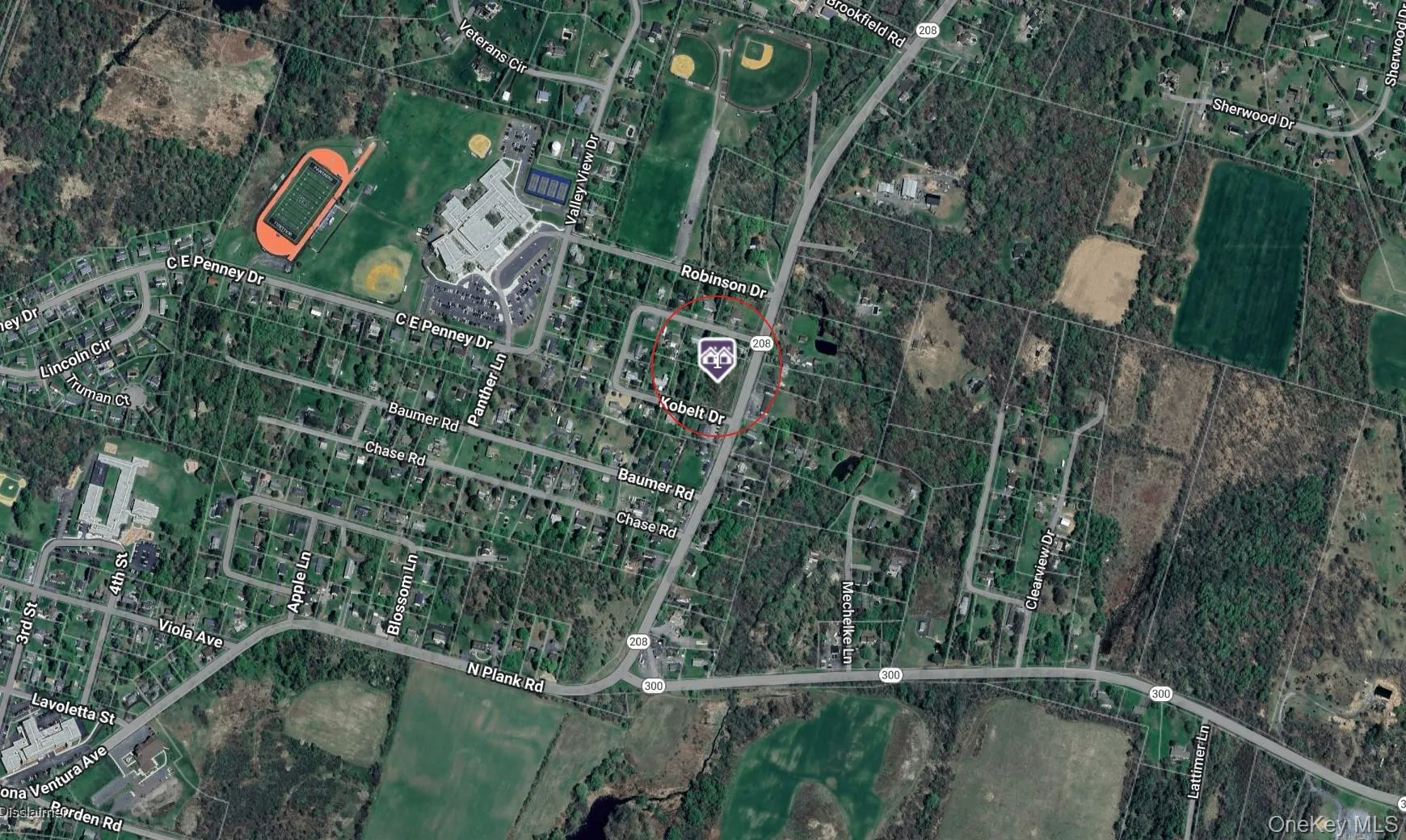 Aerial map of property and surrounding area Aerial map of property and surrounding area