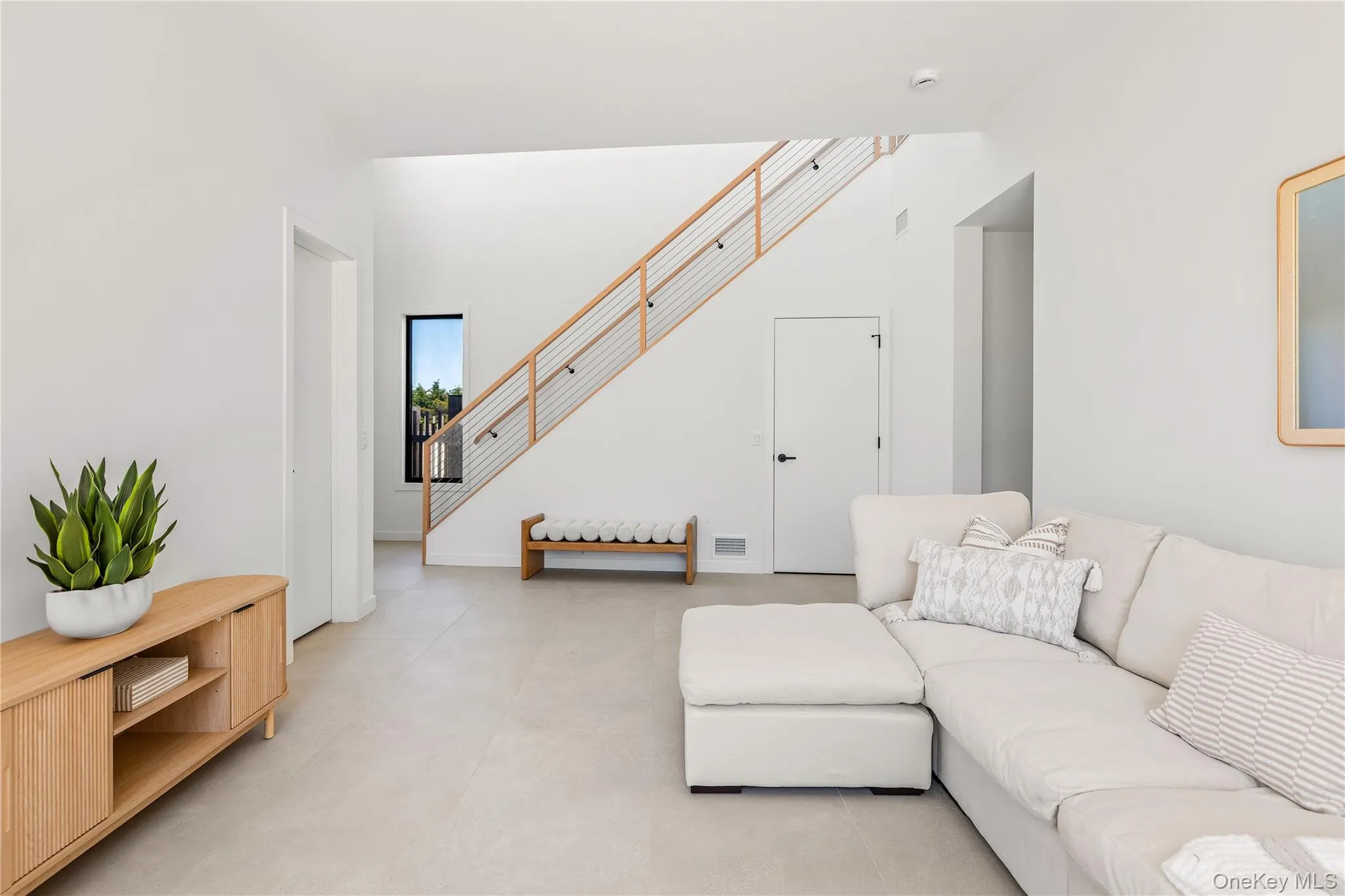 Living room with stairs Living room with stairs