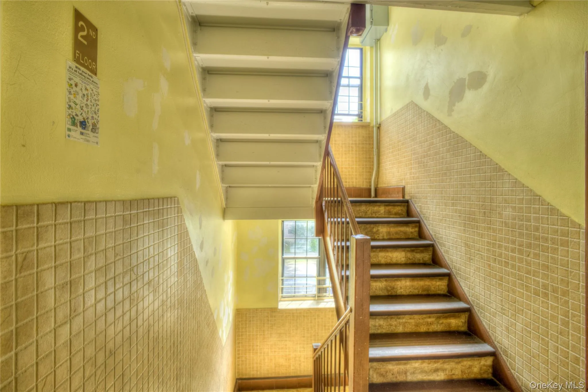 Stairway with plenty of natural light Stairway with plenty of natural light