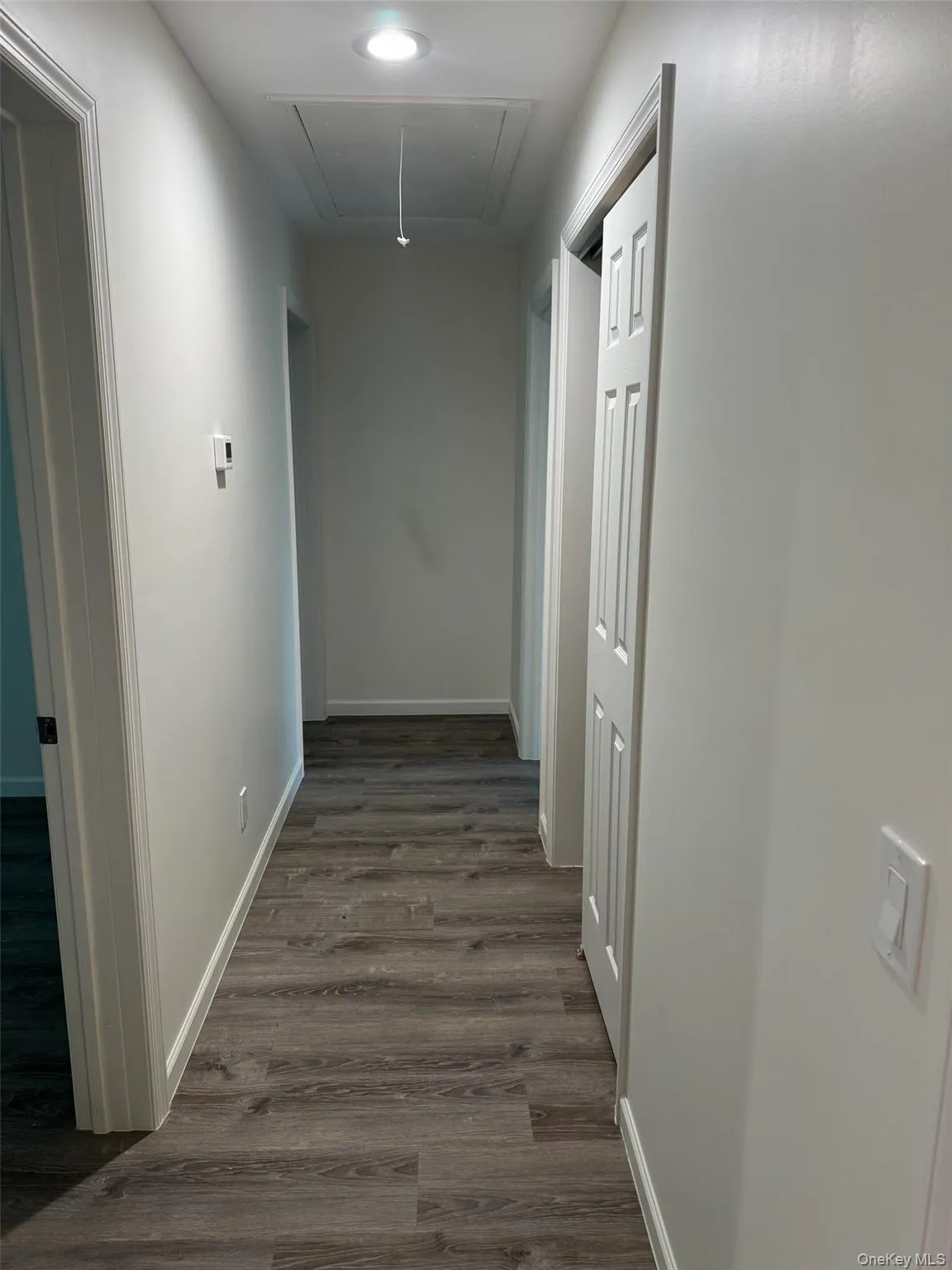 Corridor and dark wood-style floors Corridor and dark wood-style floors