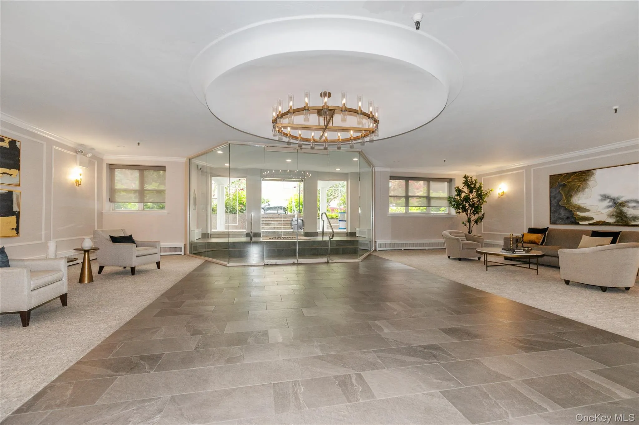 Renovated Lobby with Elegant Modern Decor Renovated Lobby with Elegant Modern Decor